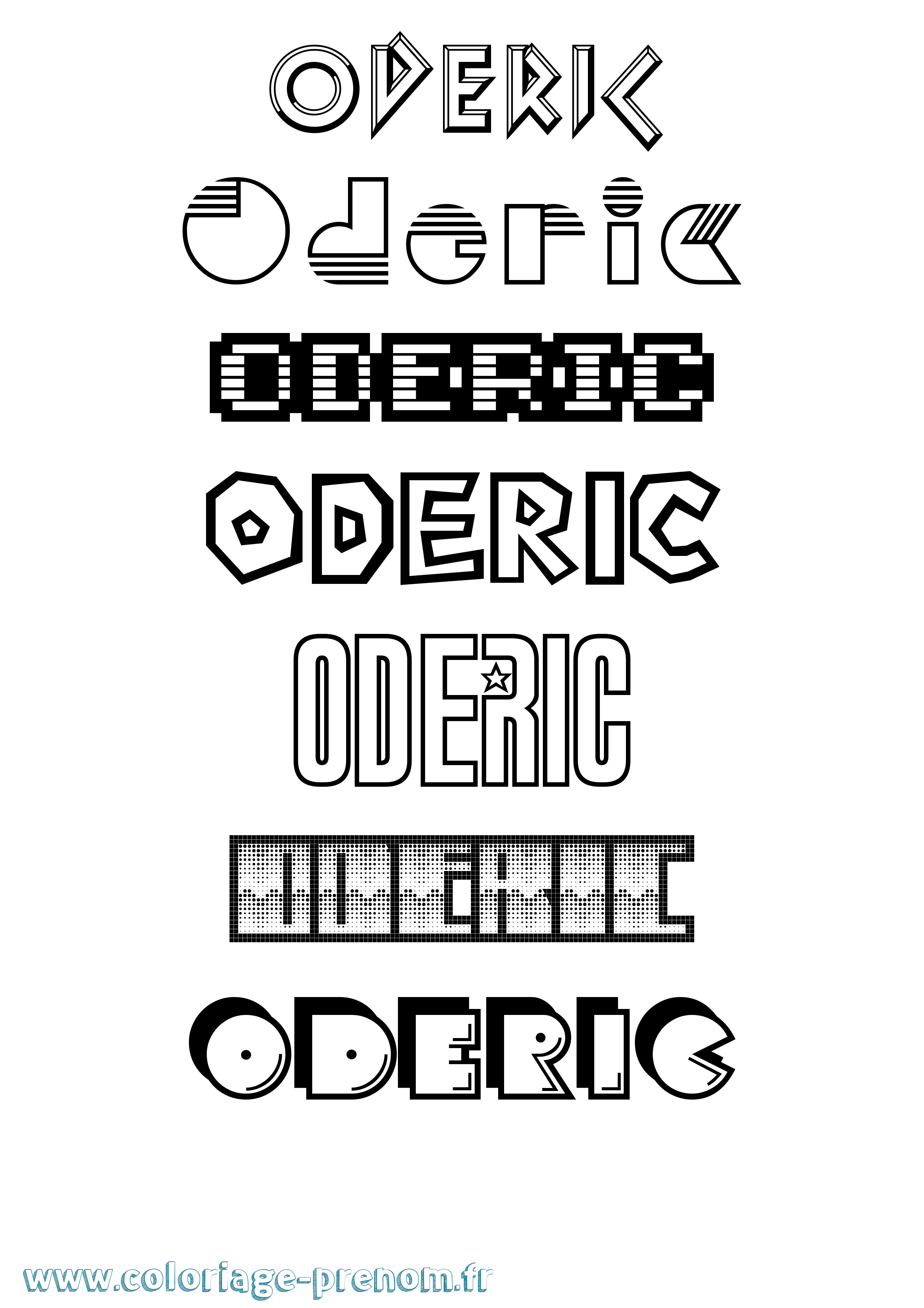Coloriage Oderic Jeux Vidéos Coloriage prénom Oderic Jeux Vidéos