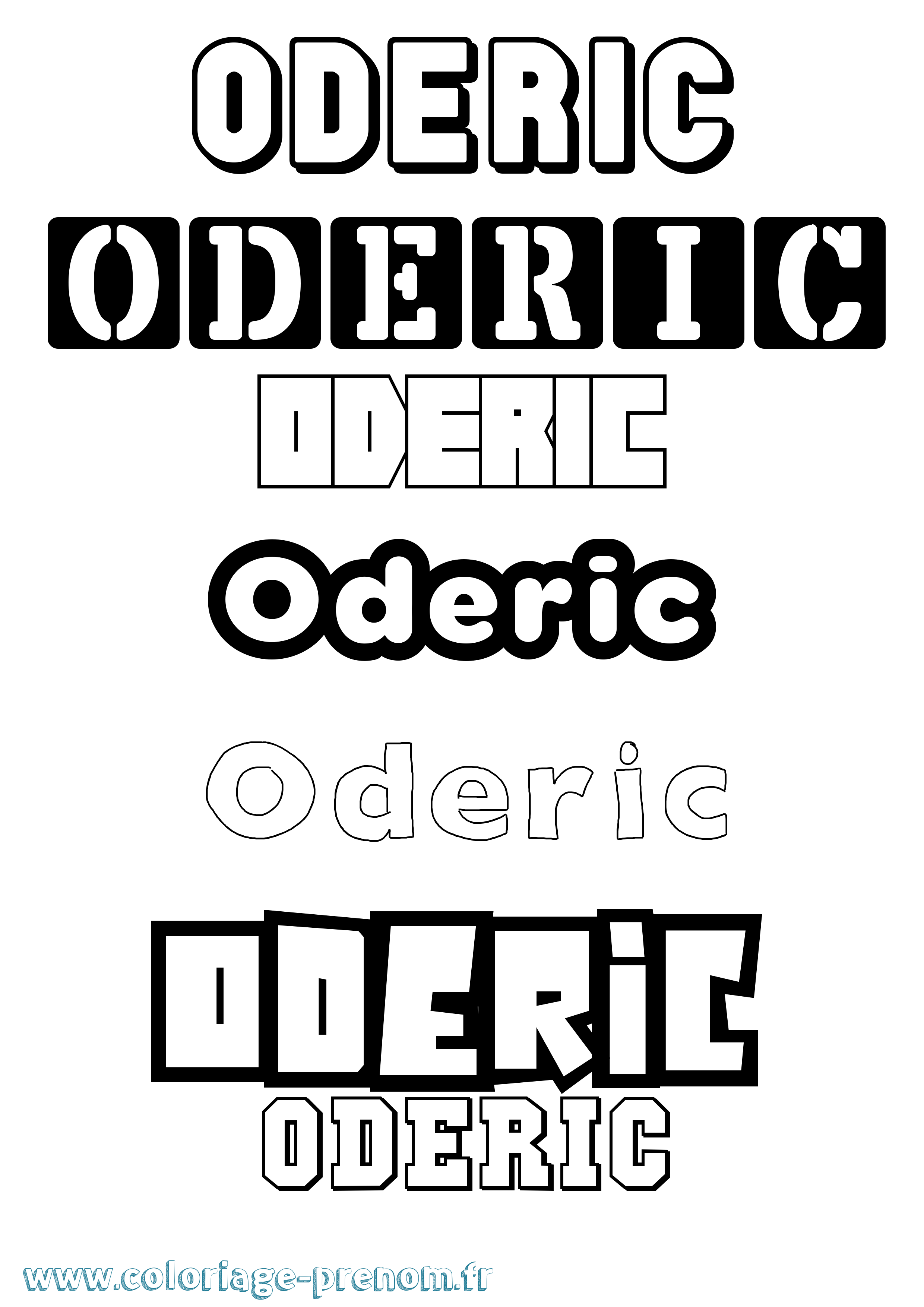 Coloriage Oderic Simple Coloriage prénom Oderic Simple