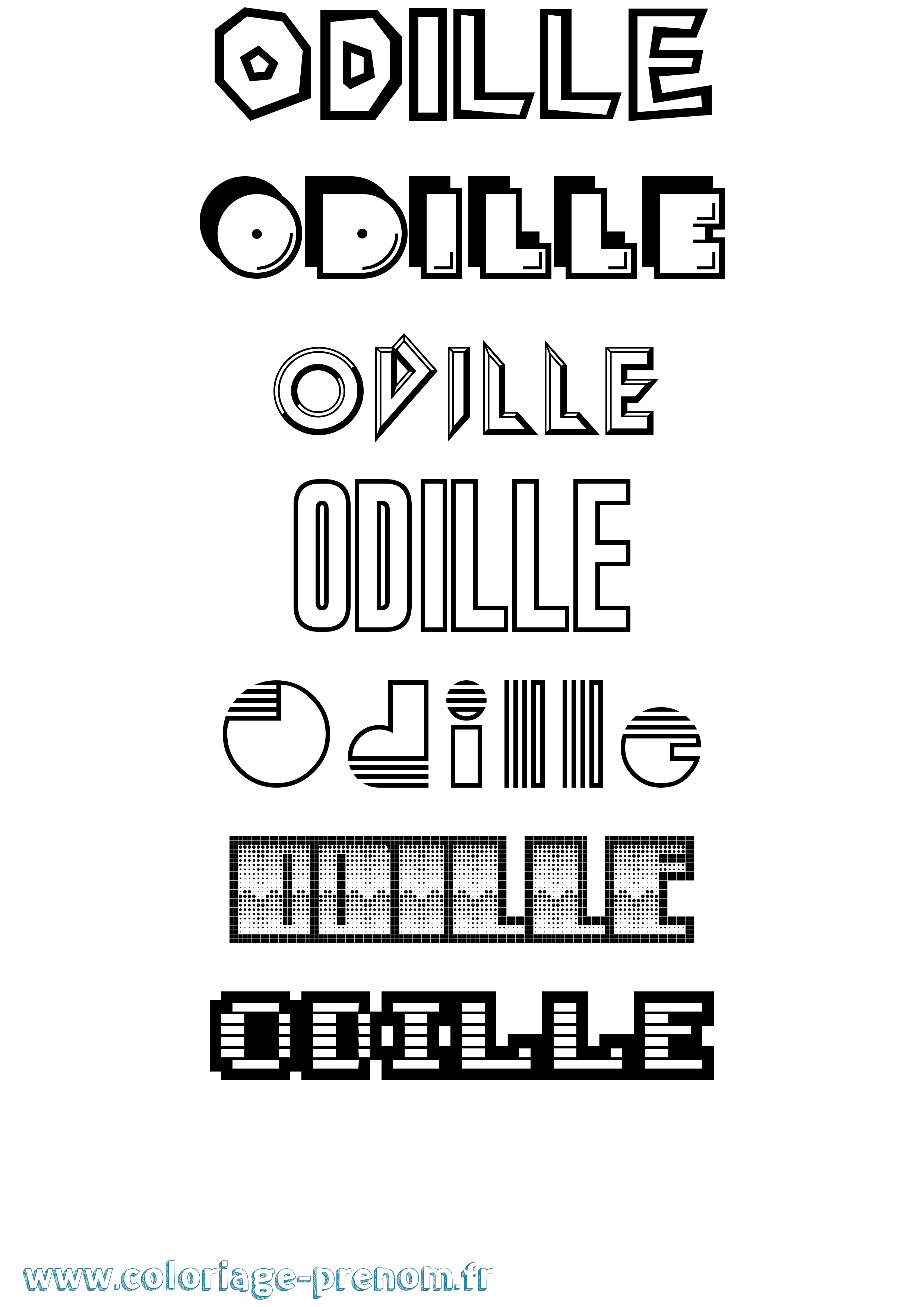 Coloriage Odille Jeux Vidéos Coloriage prénom Odille Jeux Vidéos