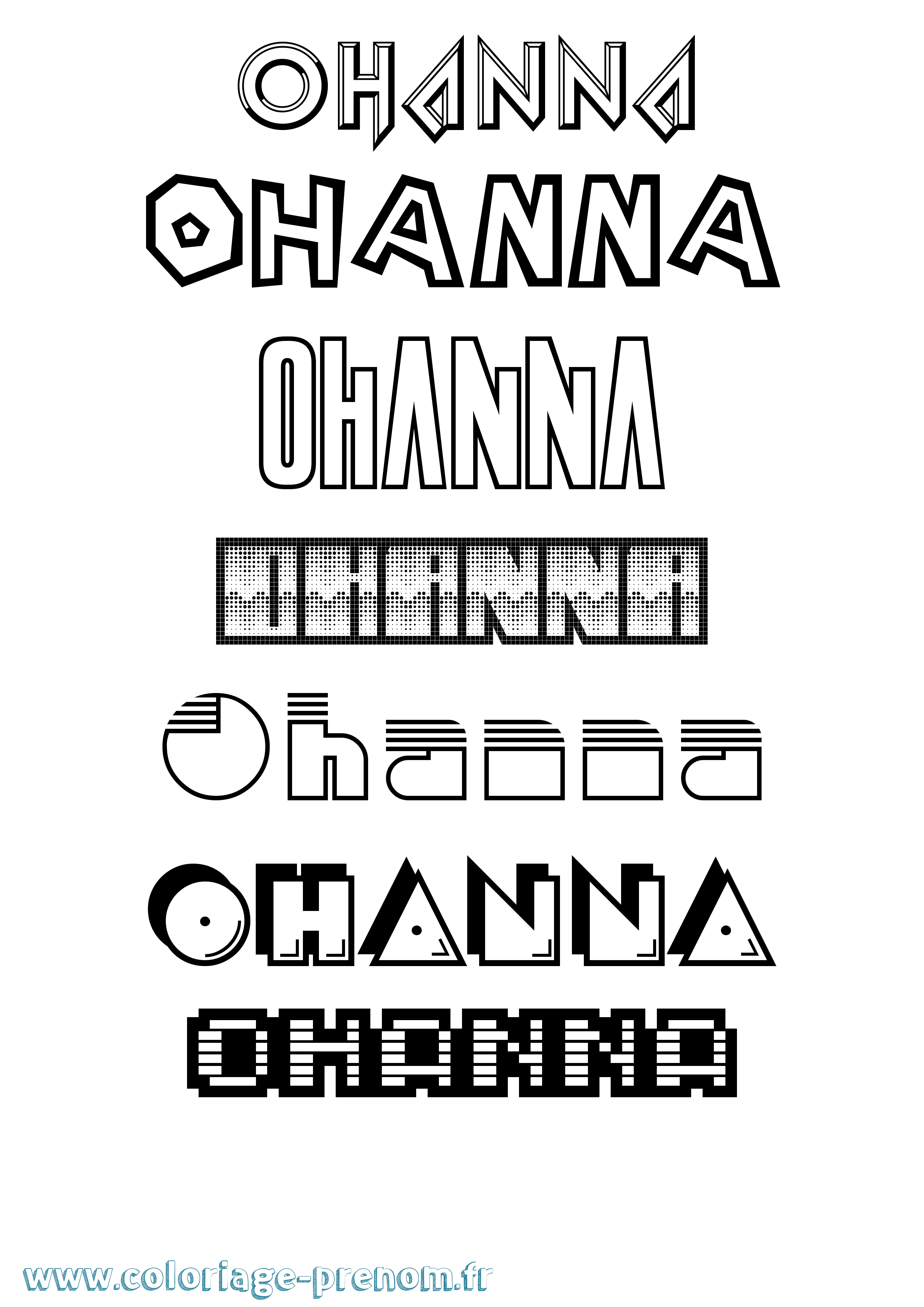 Coloriage Ohanna Jeux Vidéos Coloriage prénom Ohanna Jeux Vidéos
