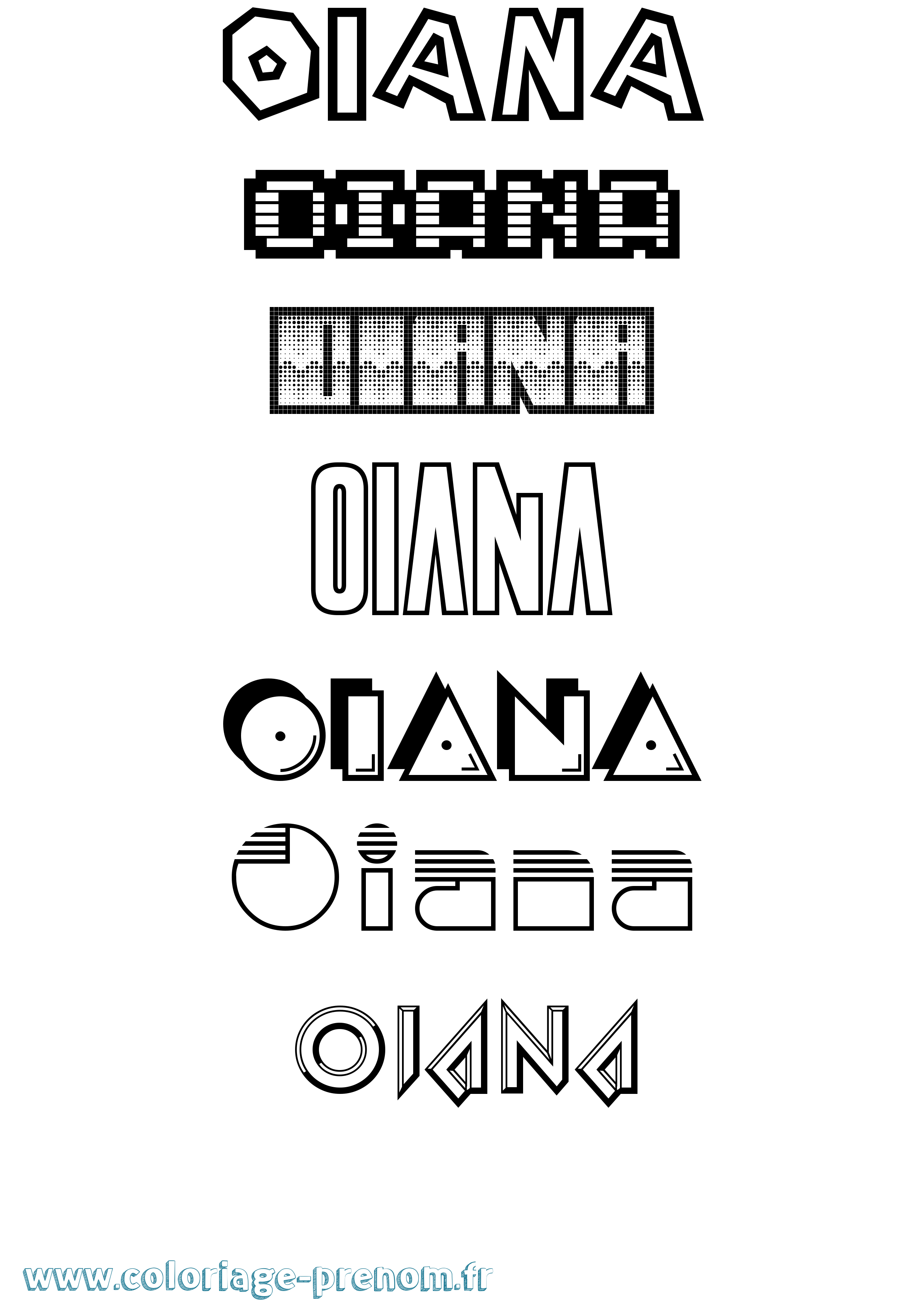 Coloriage Oiana Jeux Vidéos Coloriage prénom Oiana Jeux Vidéos