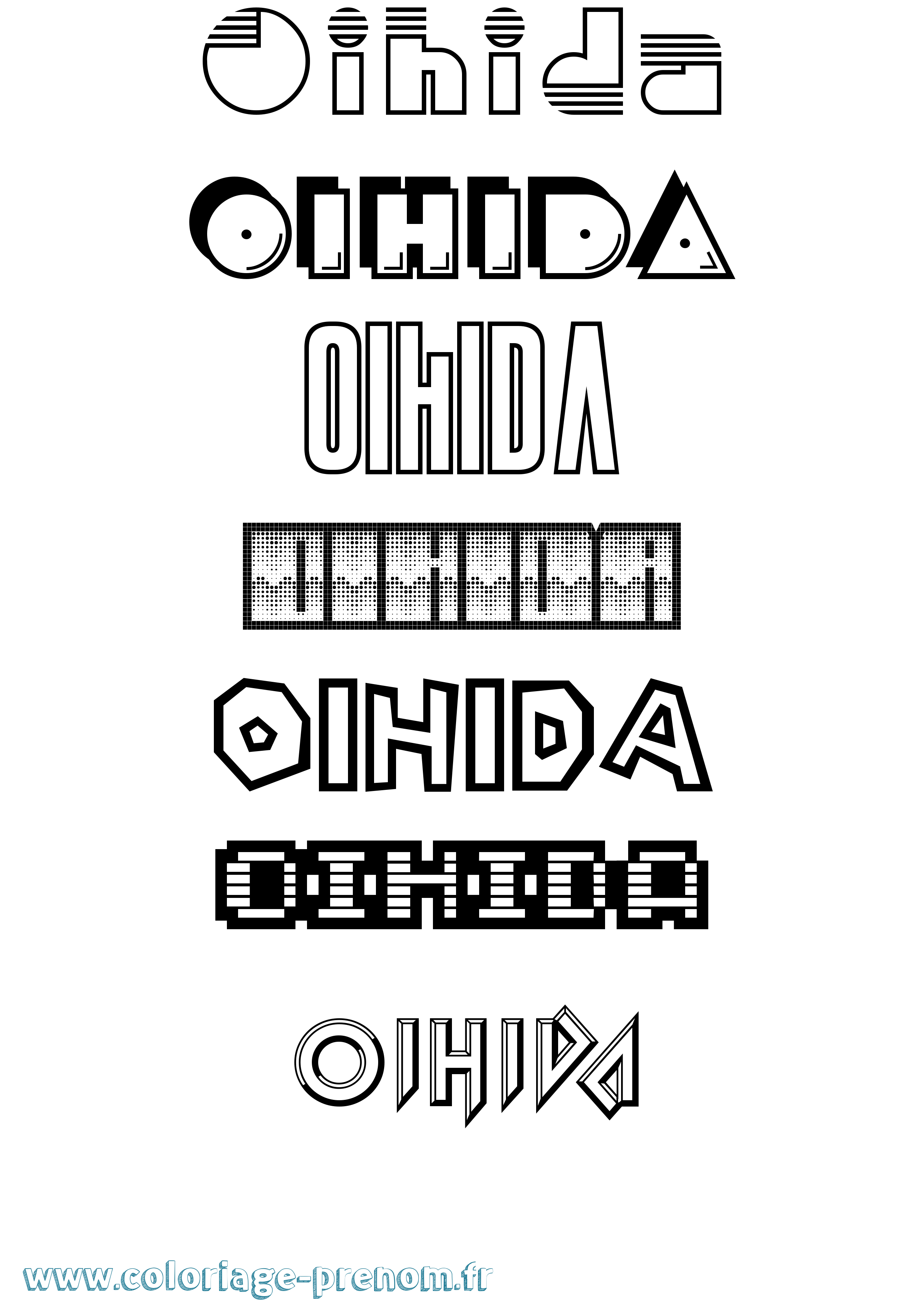 Coloriage Oihida Jeux Vidéos Coloriage prénom Oihida Jeux Vidéos