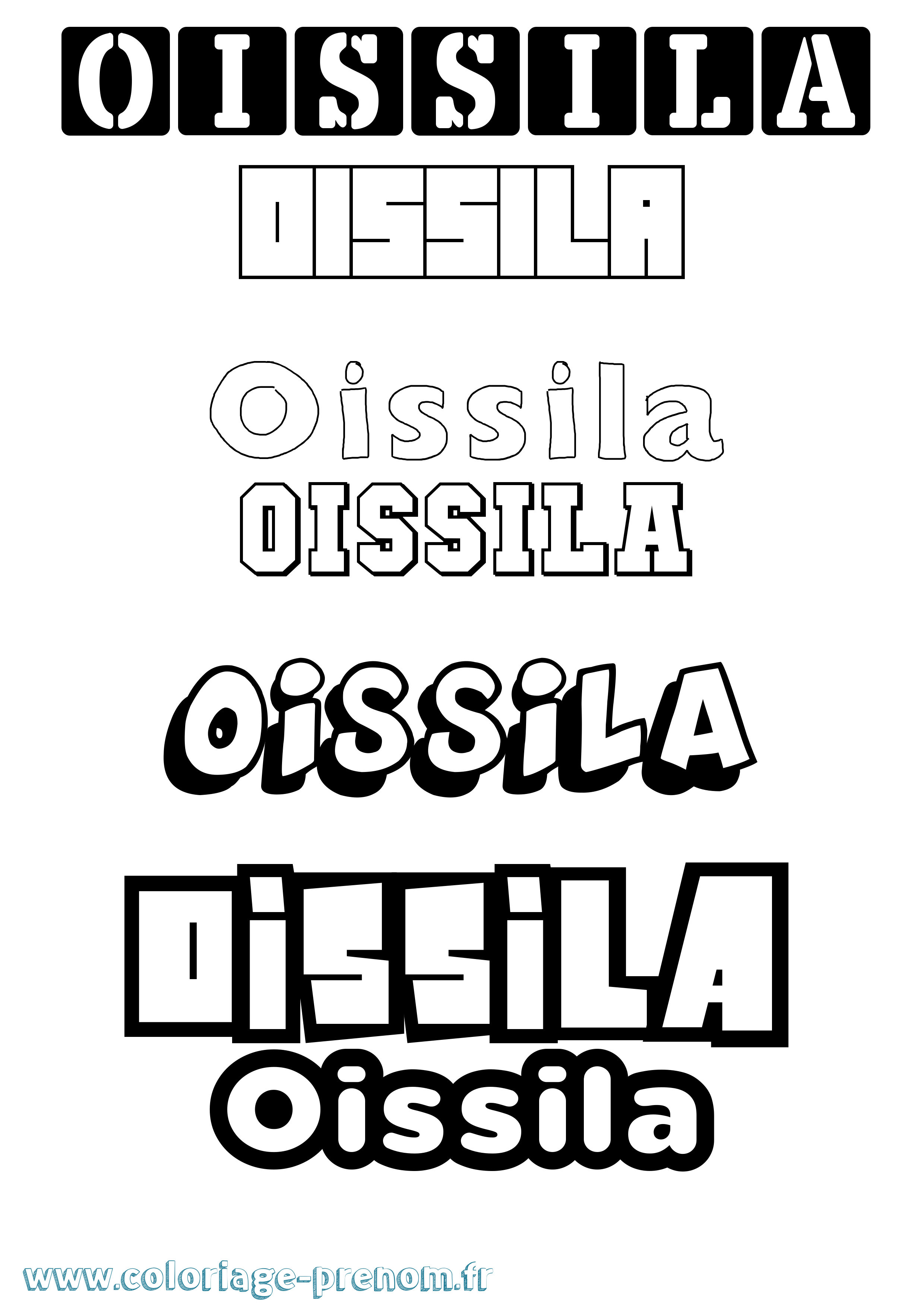 Coloriage Oissila Simple Coloriage prénom Oissila Simple