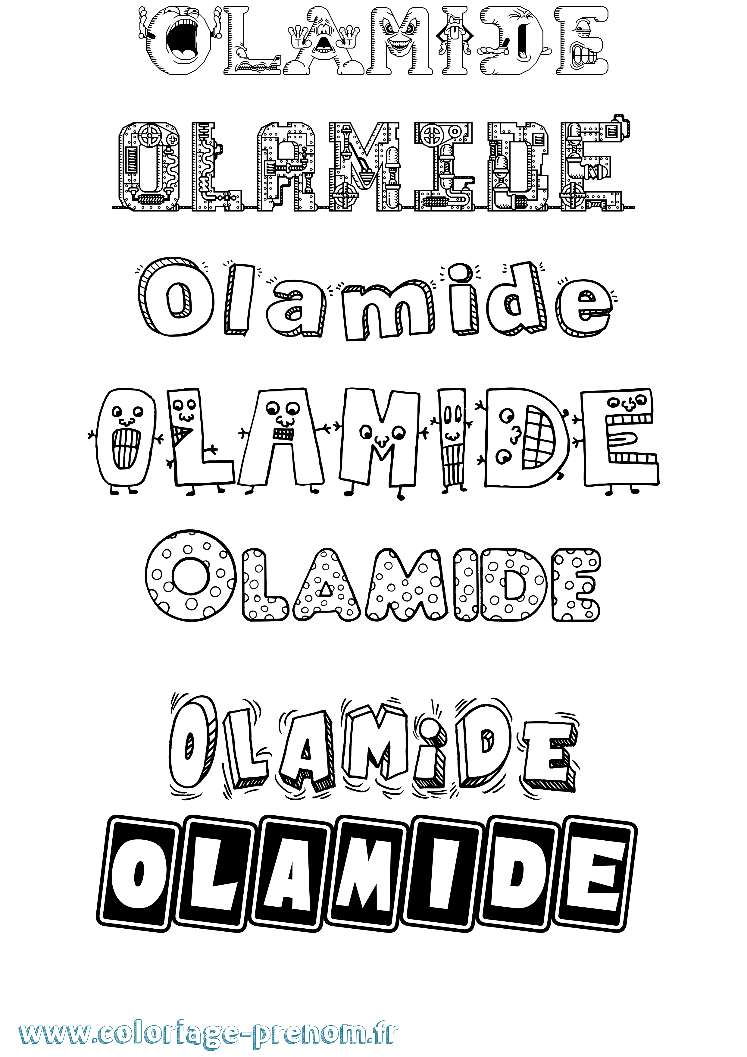 Coloriage Olamide Fun Coloriage prénom Olamide Fun