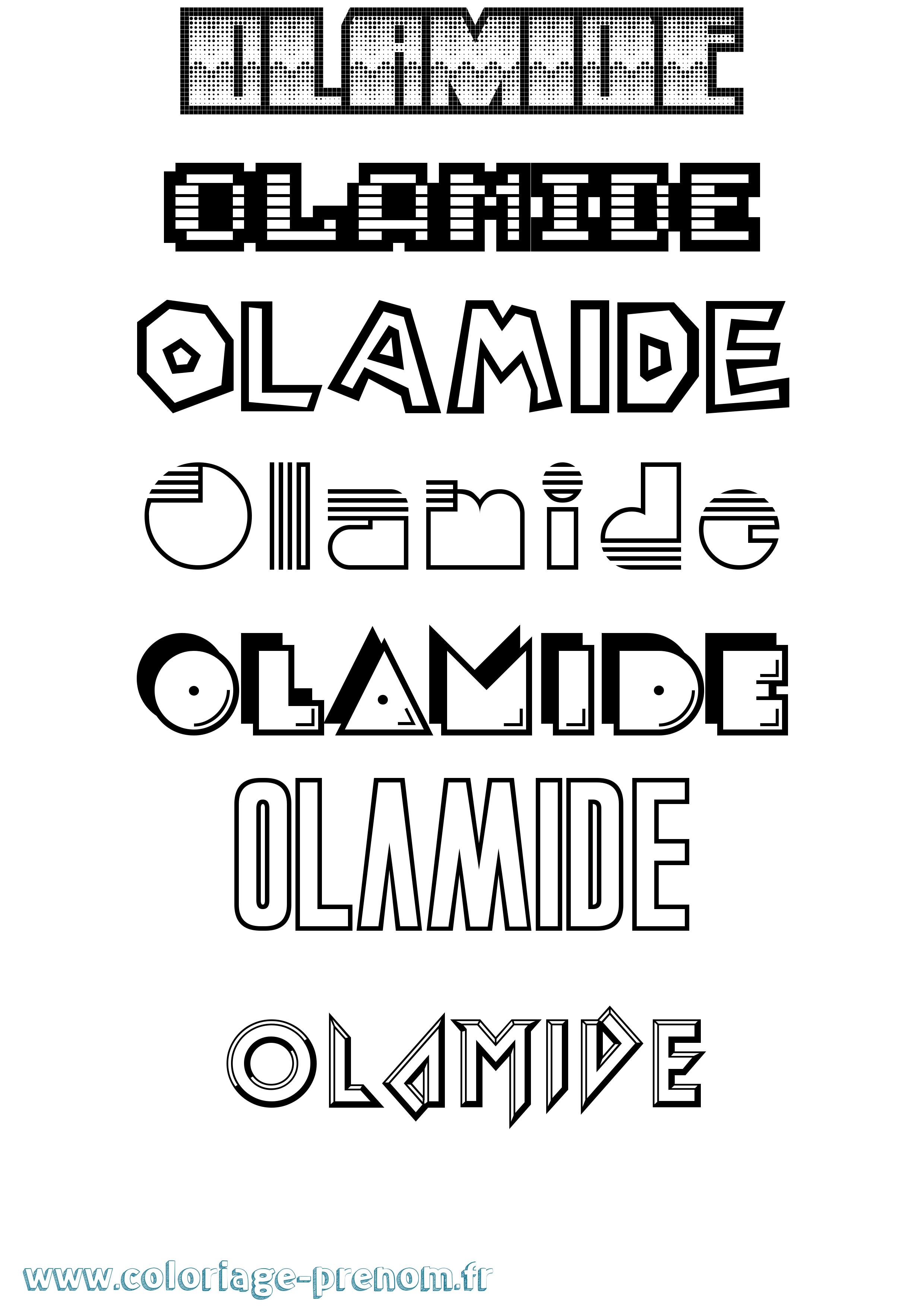 Coloriage Olamide Jeux Vidéos Coloriage prénom Olamide Jeux Vidéos