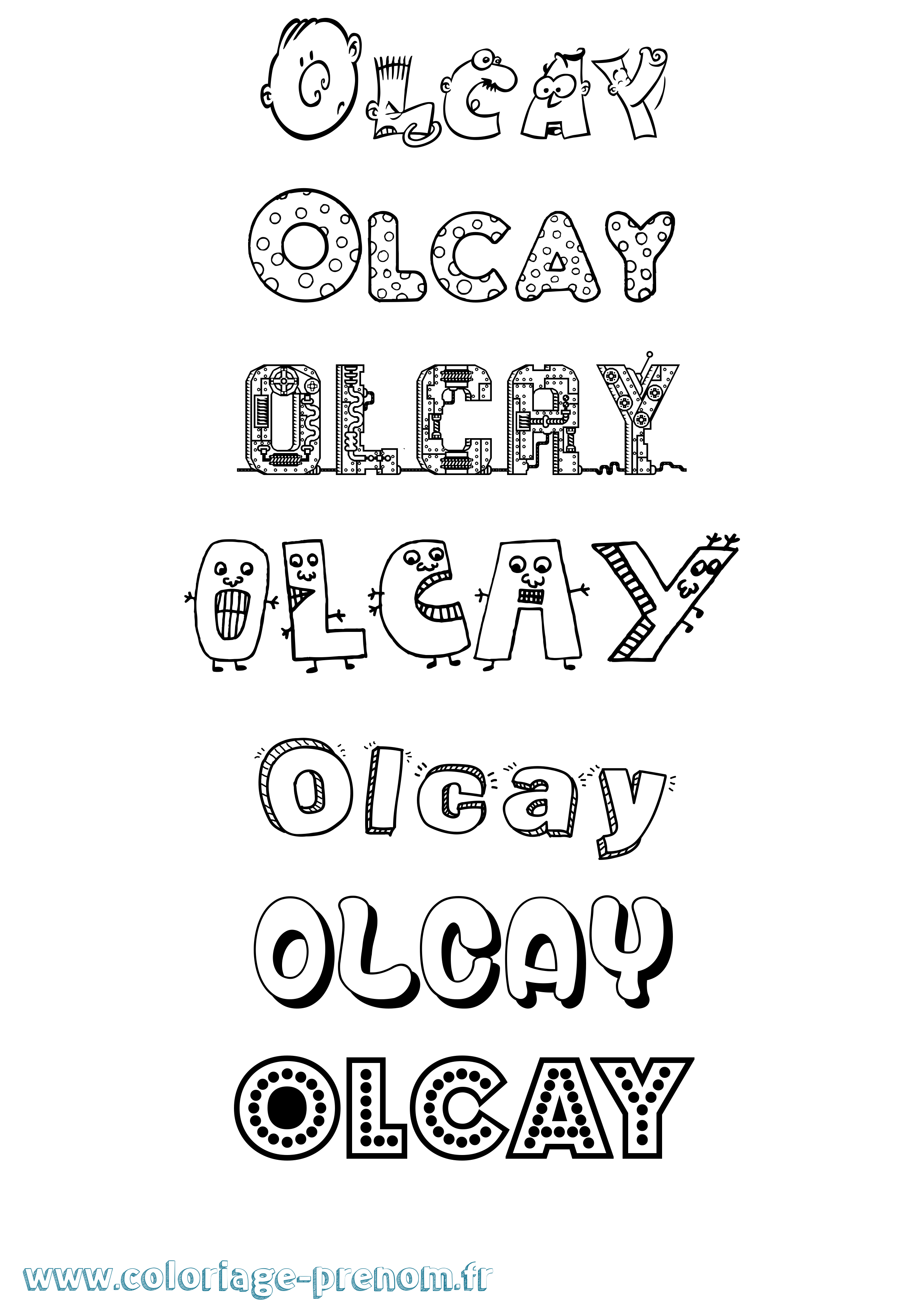 Coloriage Olcay Fun Coloriage prénom Olcay Fun