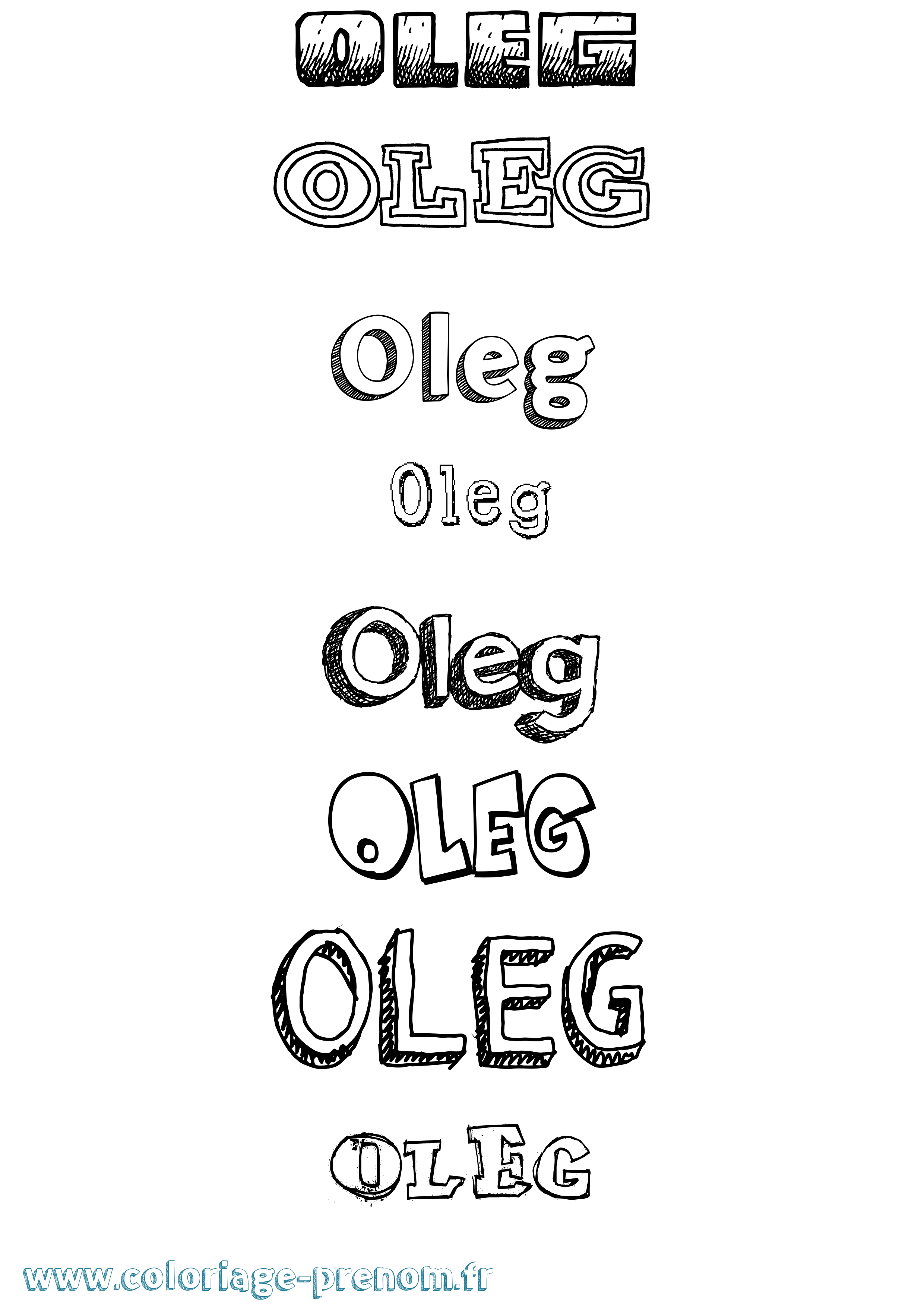 Coloriage Oleg Dessiné Coloriage prénom Oleg Dessiné