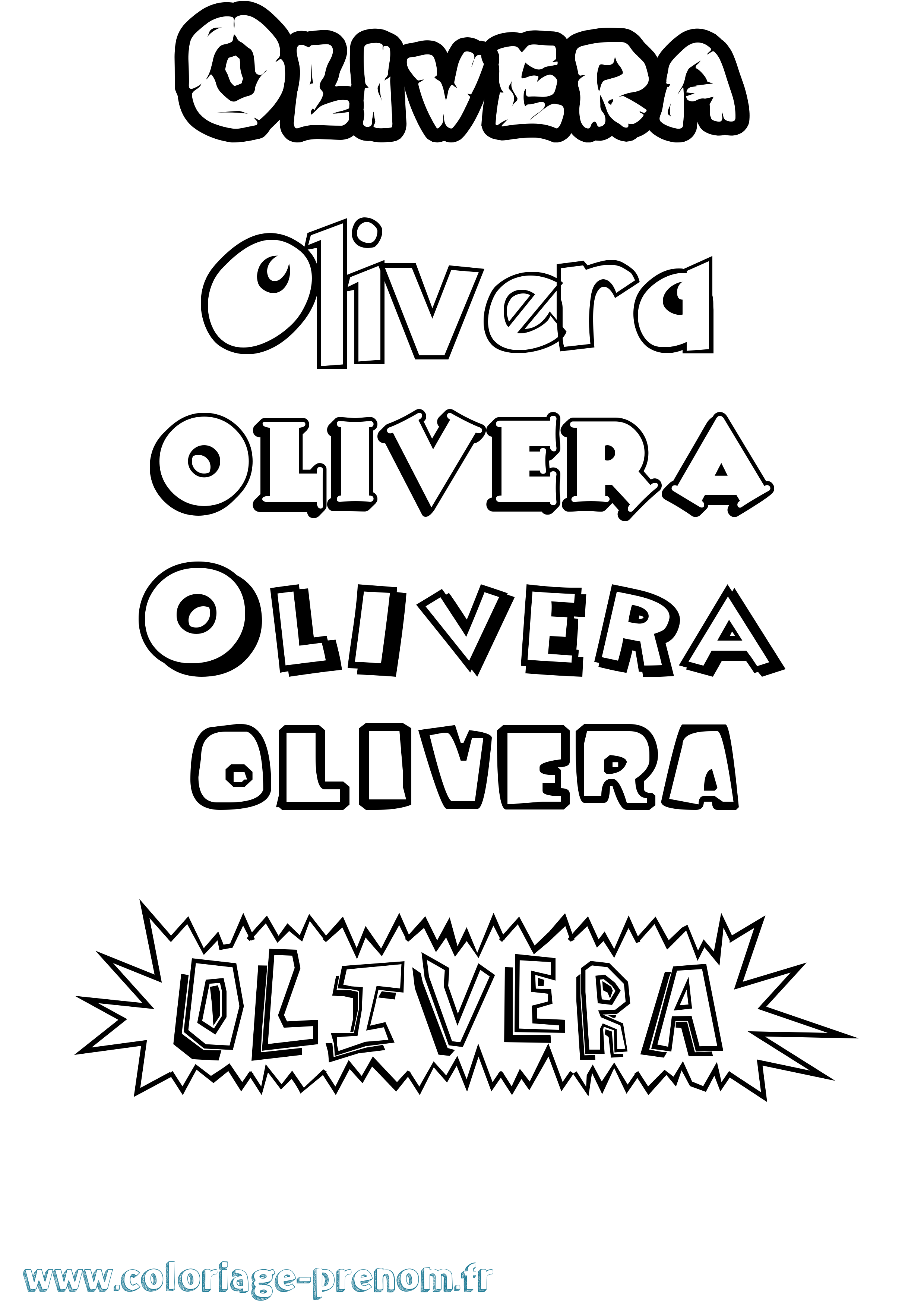 Coloriage Olivera Dessin Animé Coloriage prénom Olivera Dessin Animé