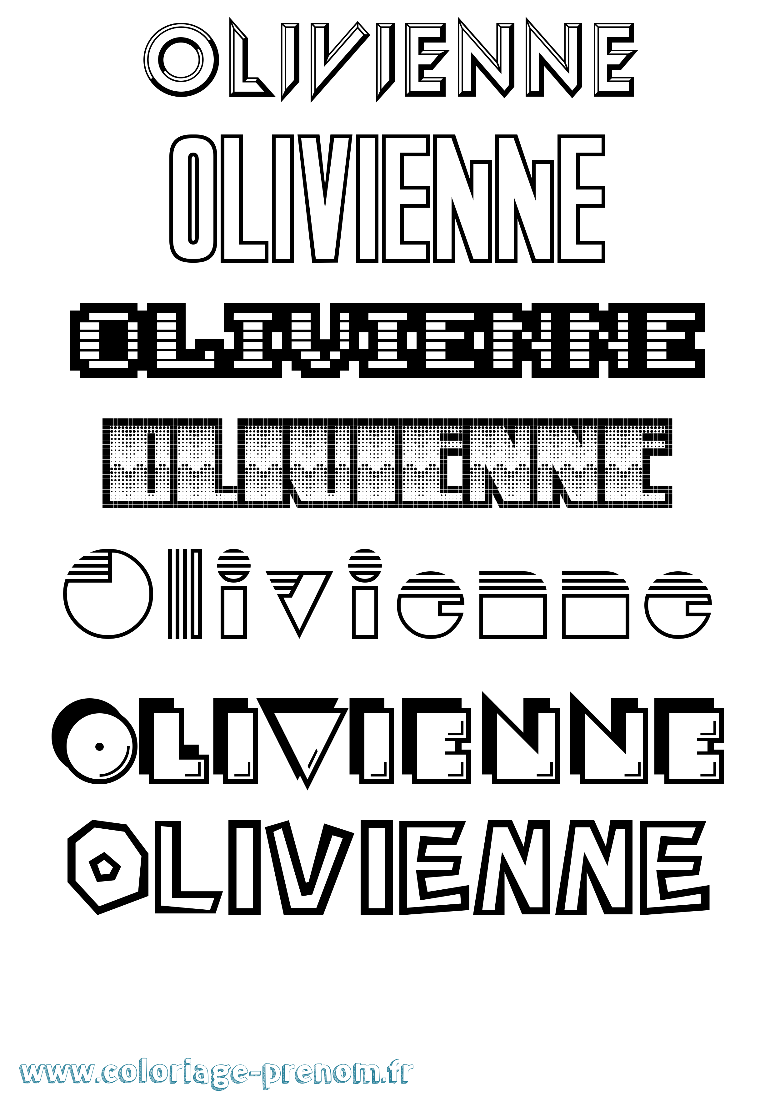 Coloriage Olivienne Jeux Vidéos Coloriage prénom Olivienne Jeux Vidéos