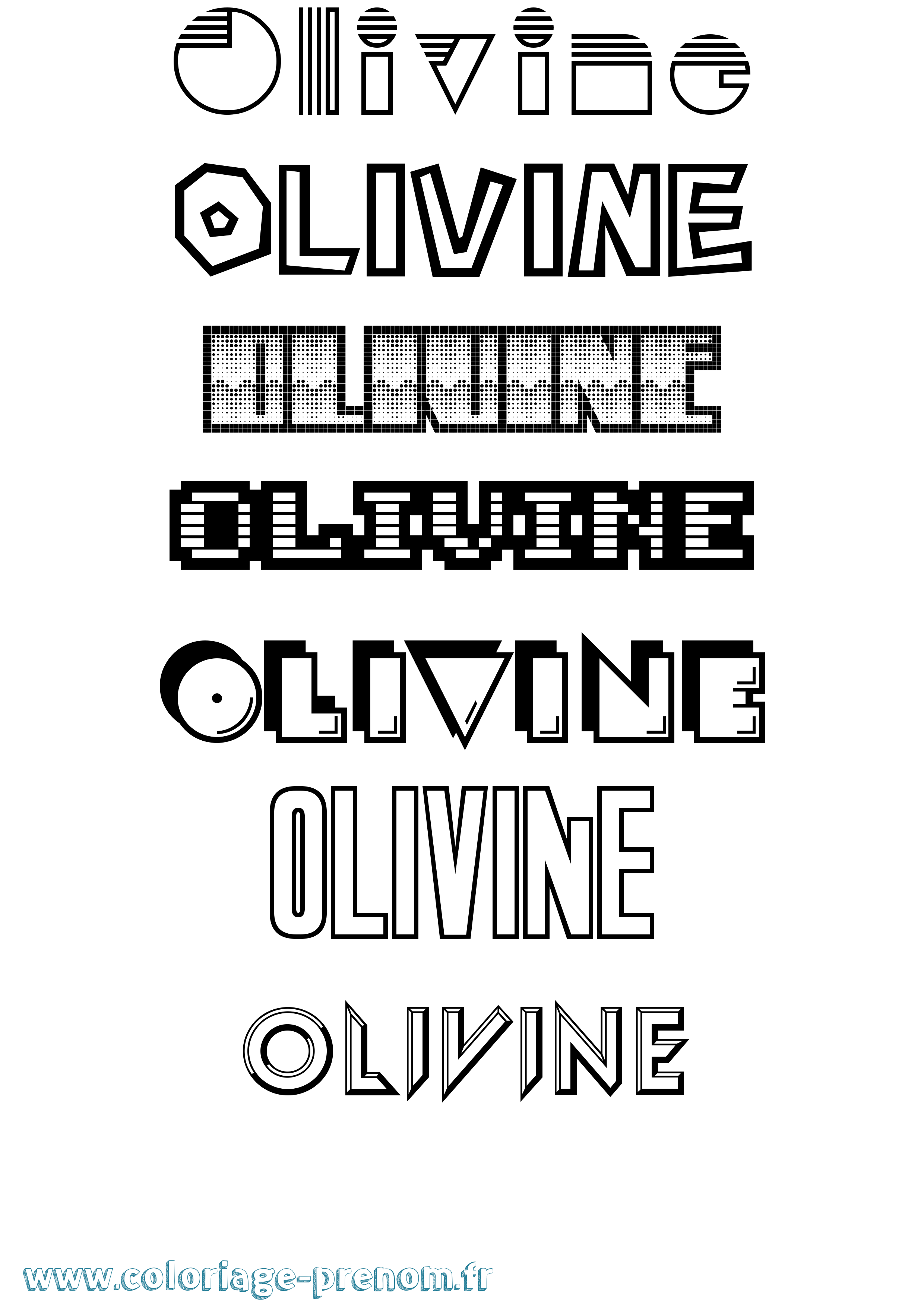Coloriage Olivine Jeux Vidéos Coloriage prénom Olivine Jeux Vidéos