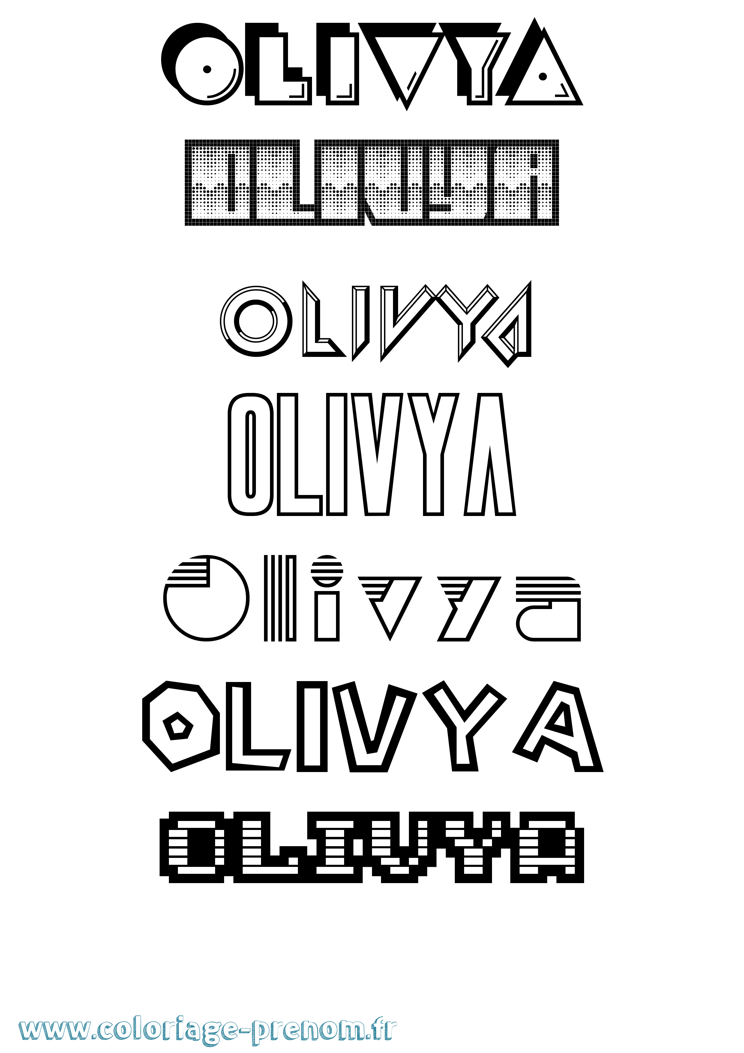 Coloriage Olivya Jeux Vidéos Coloriage prénom Olivya Jeux Vidéos