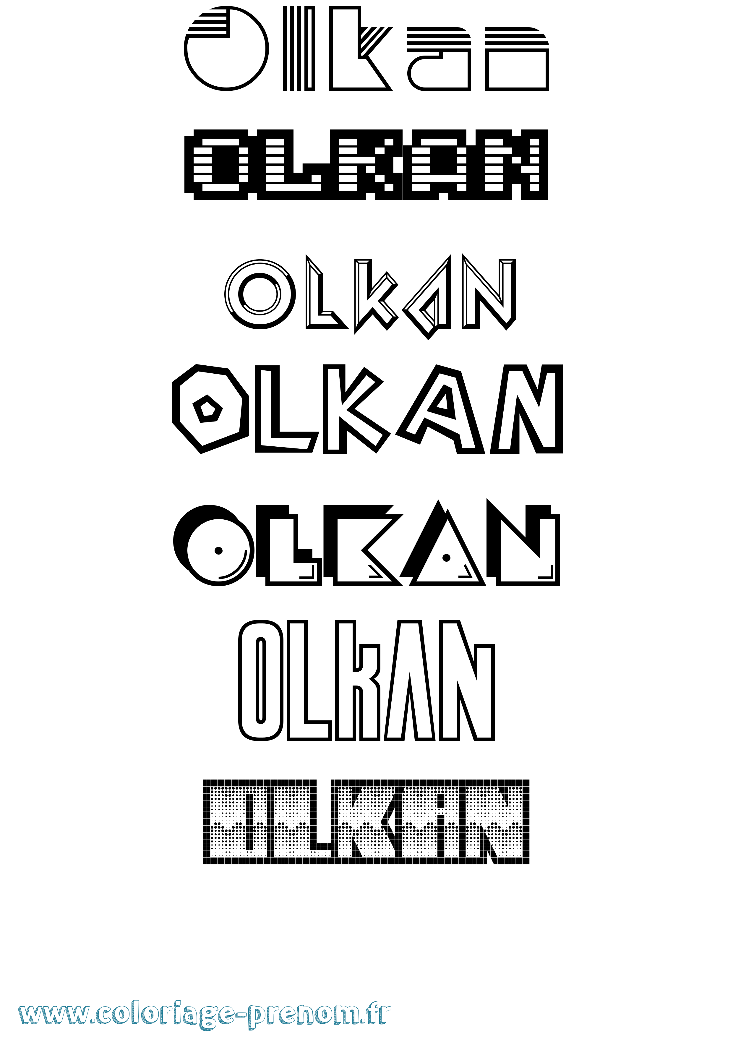 Coloriage Olkan Jeux Vidéos Coloriage prénom Olkan Jeux Vidéos