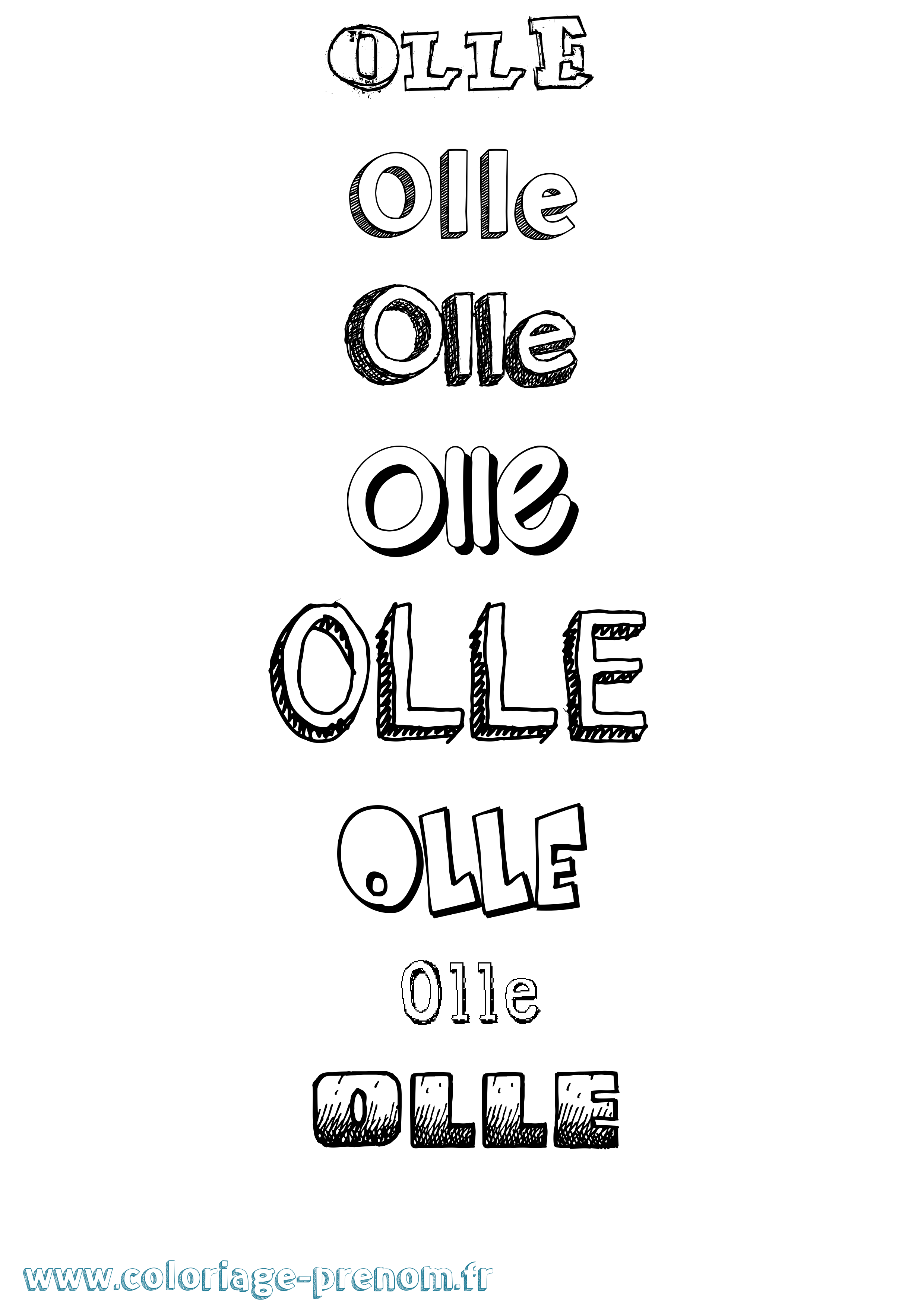 Coloriage Olle Dessiné Coloriage prénom Olle Dessiné
