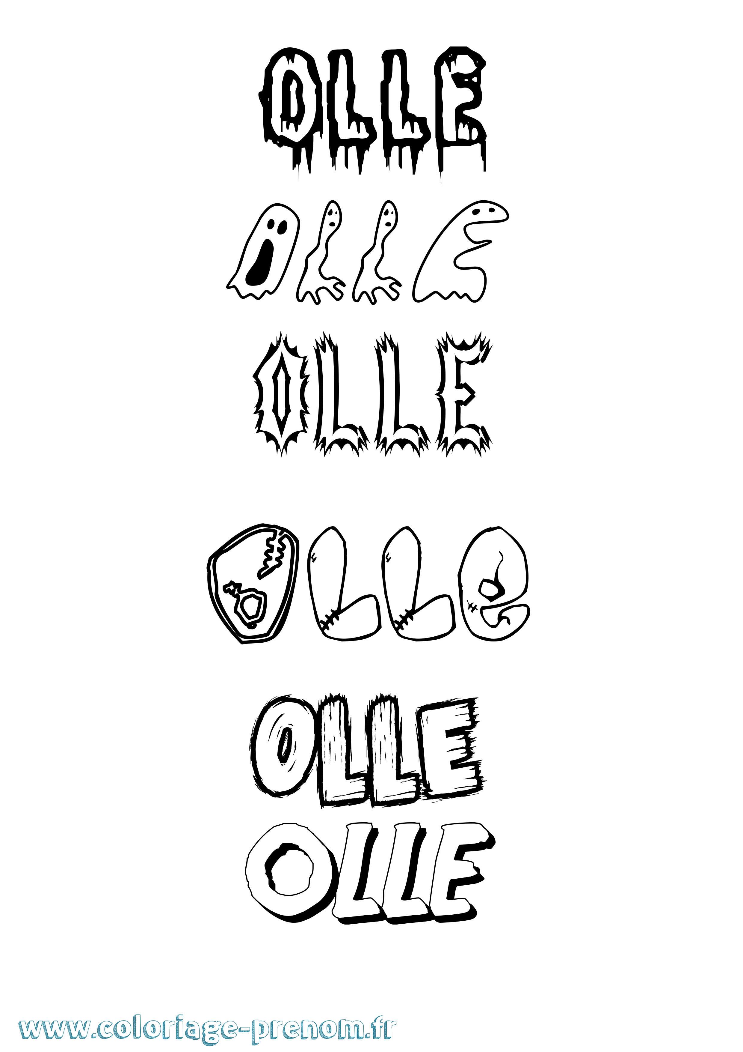 Coloriage Olle Frisson Coloriage prénom Olle Frisson
