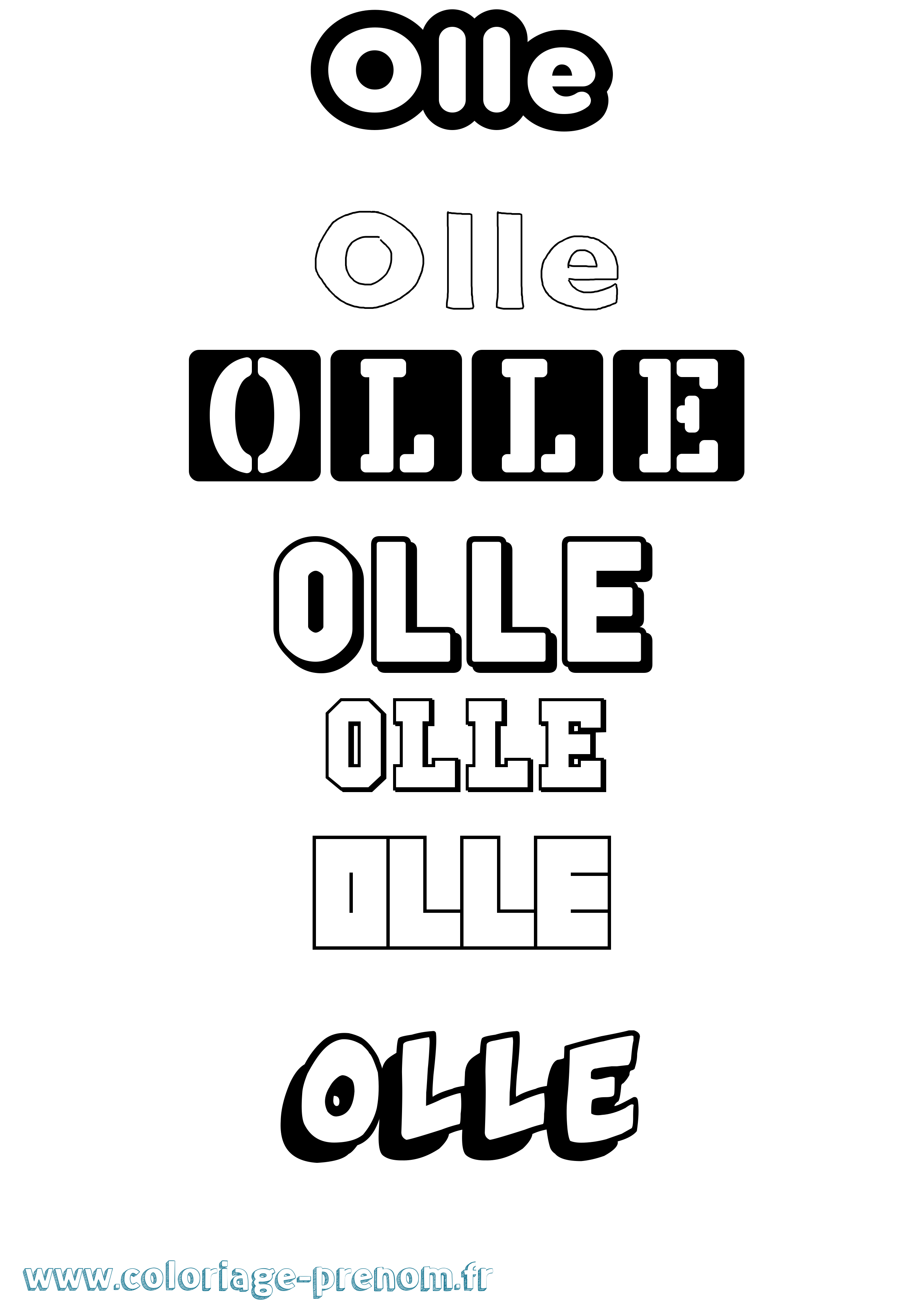 Coloriage Olle Simple Coloriage prénom Olle Simple