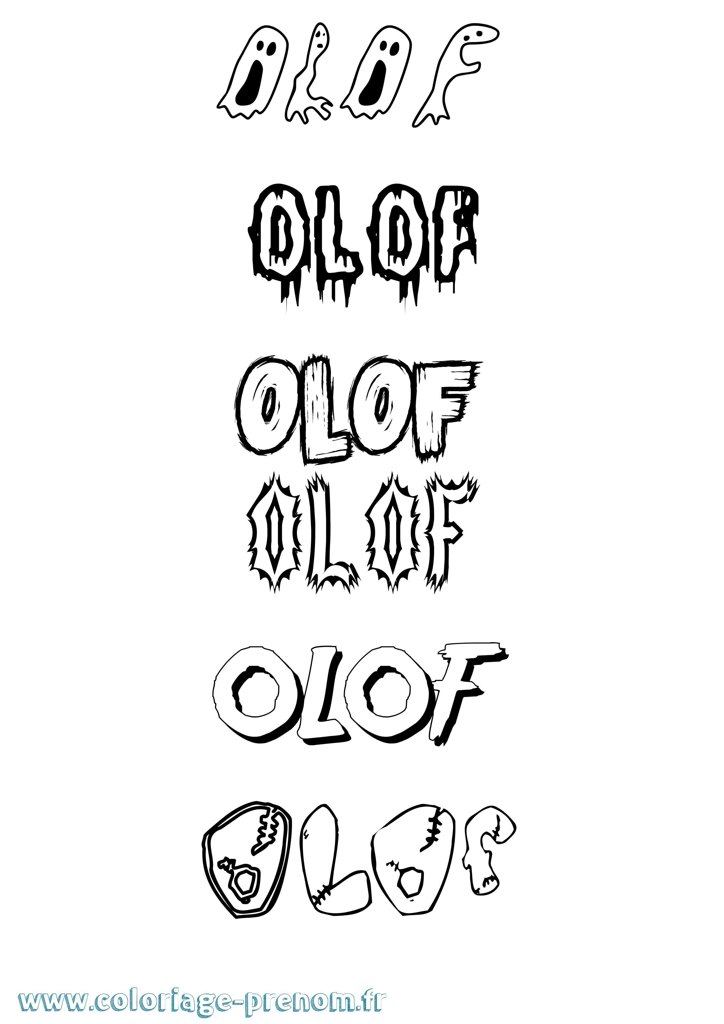 Coloriage Olof Frisson Coloriage prénom Olof Frisson