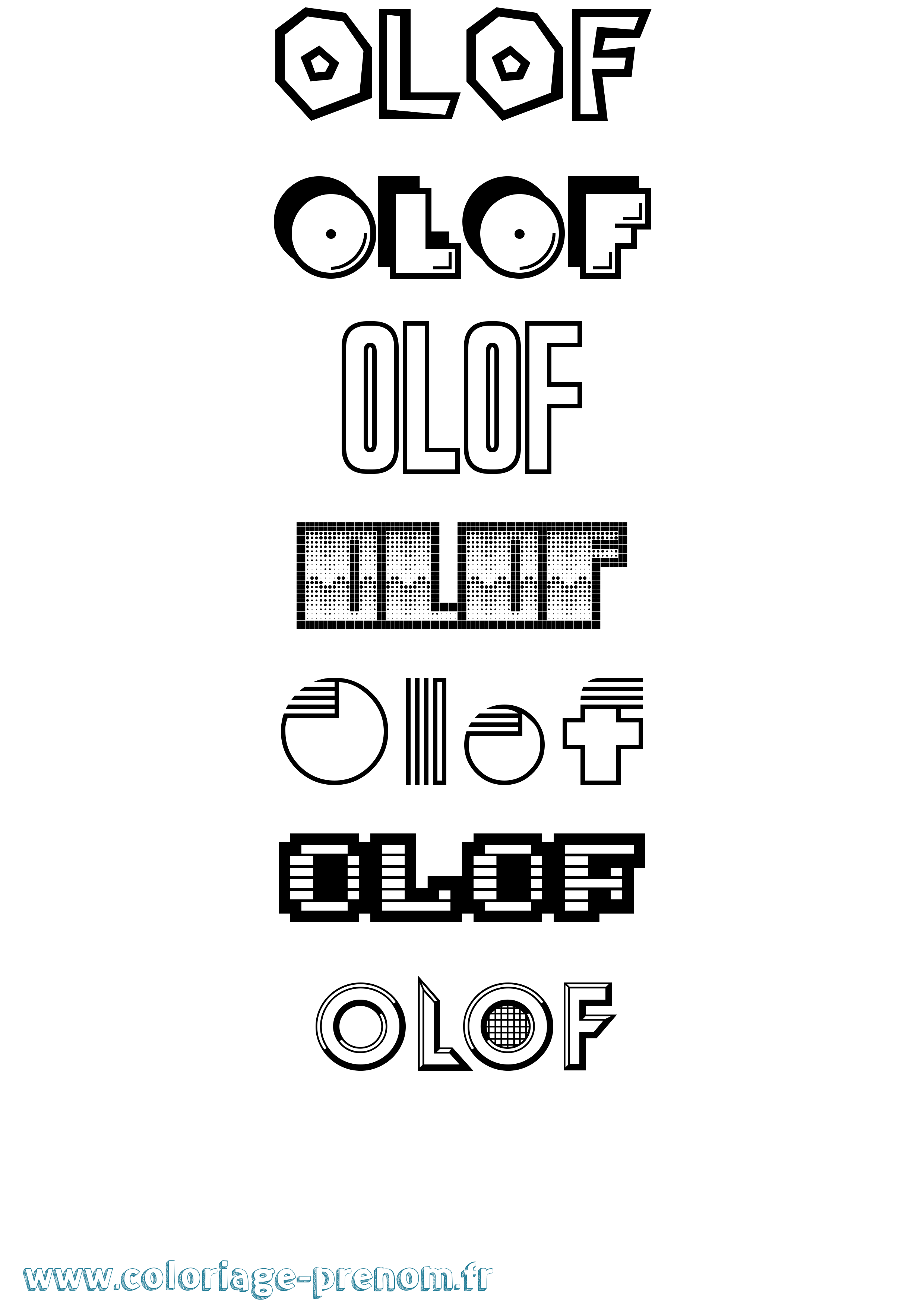 Coloriage Olof Jeux Vidéos Coloriage prénom Olof Jeux Vidéos