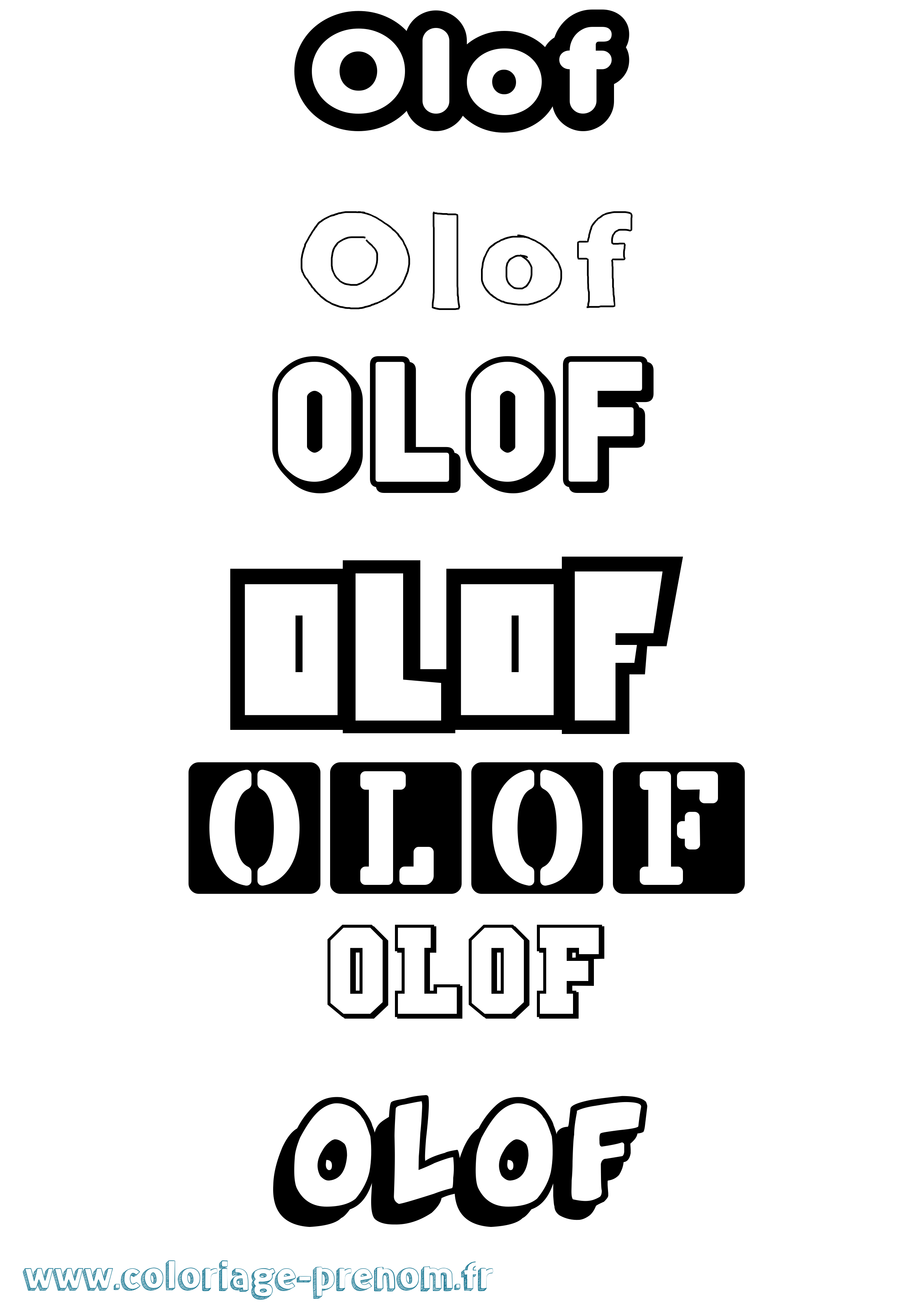 Coloriage Olof Simple Coloriage prénom Olof Simple