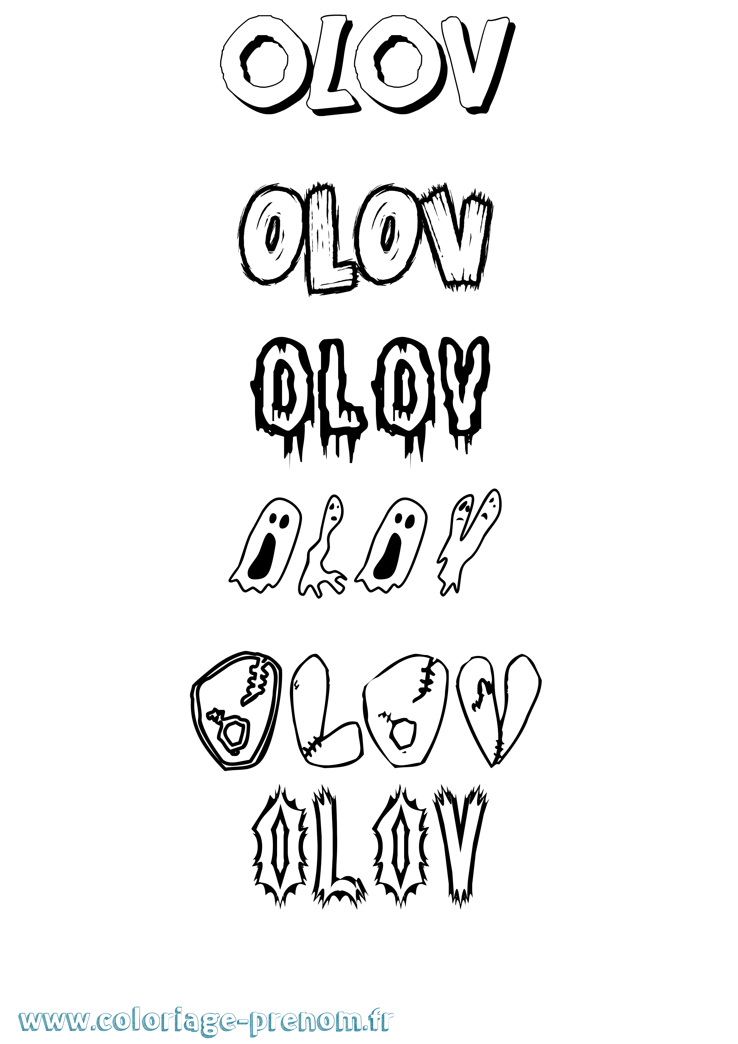 Coloriage Olov Frisson Coloriage prénom Olov Frisson