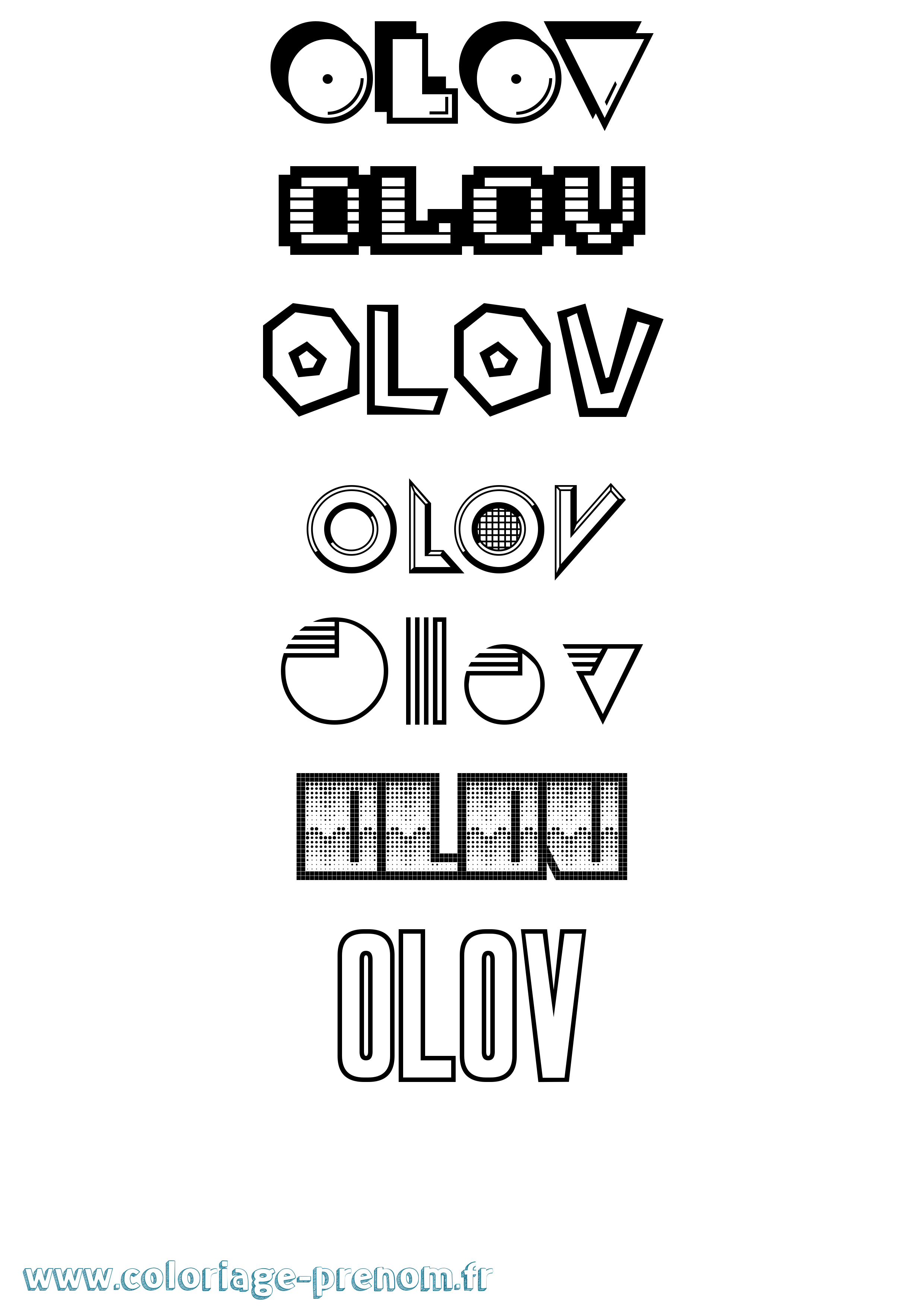 Coloriage Olov Jeux Vidéos Coloriage prénom Olov Jeux Vidéos