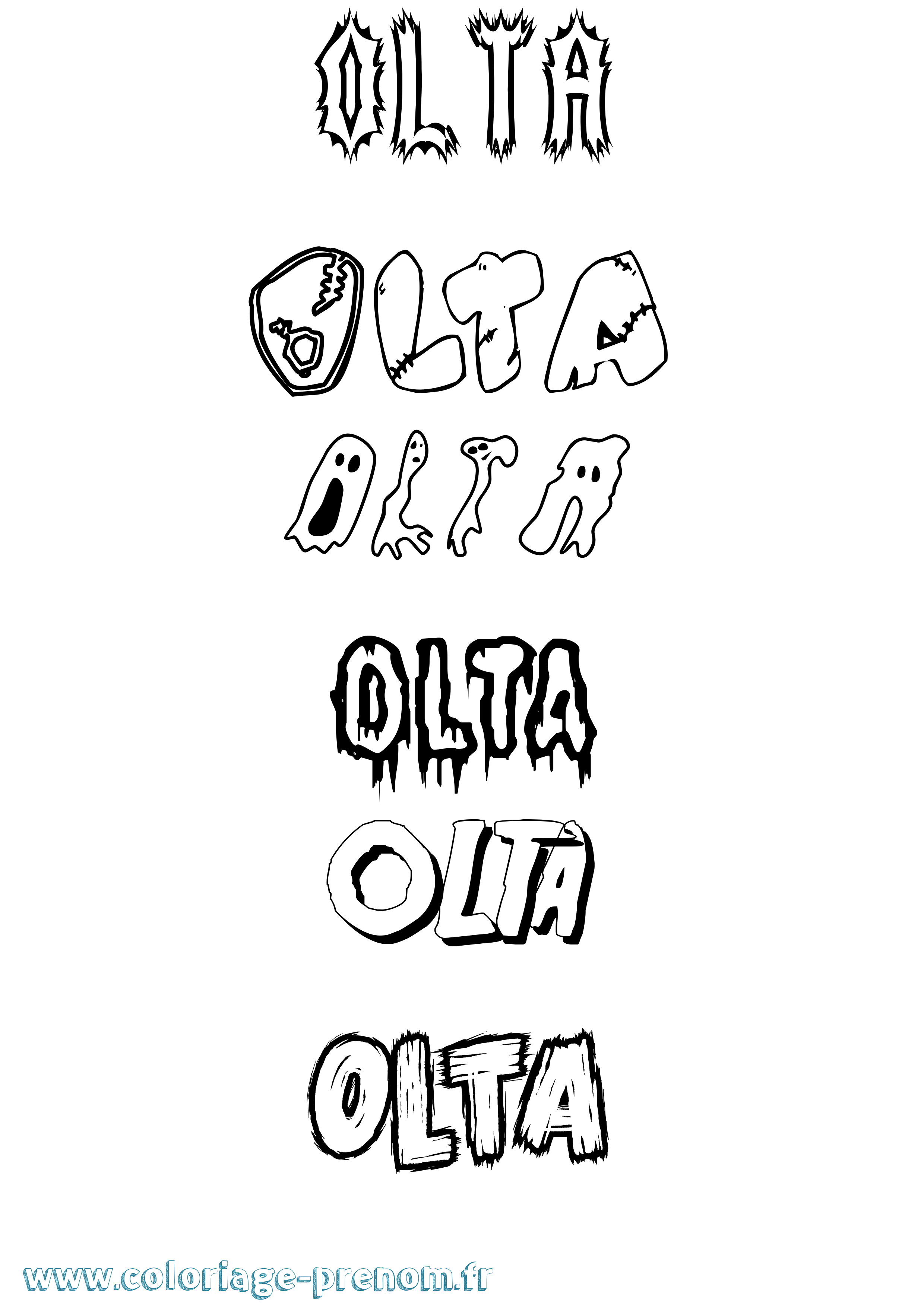 Coloriage Olta Frisson Coloriage prénom Olta Frisson
