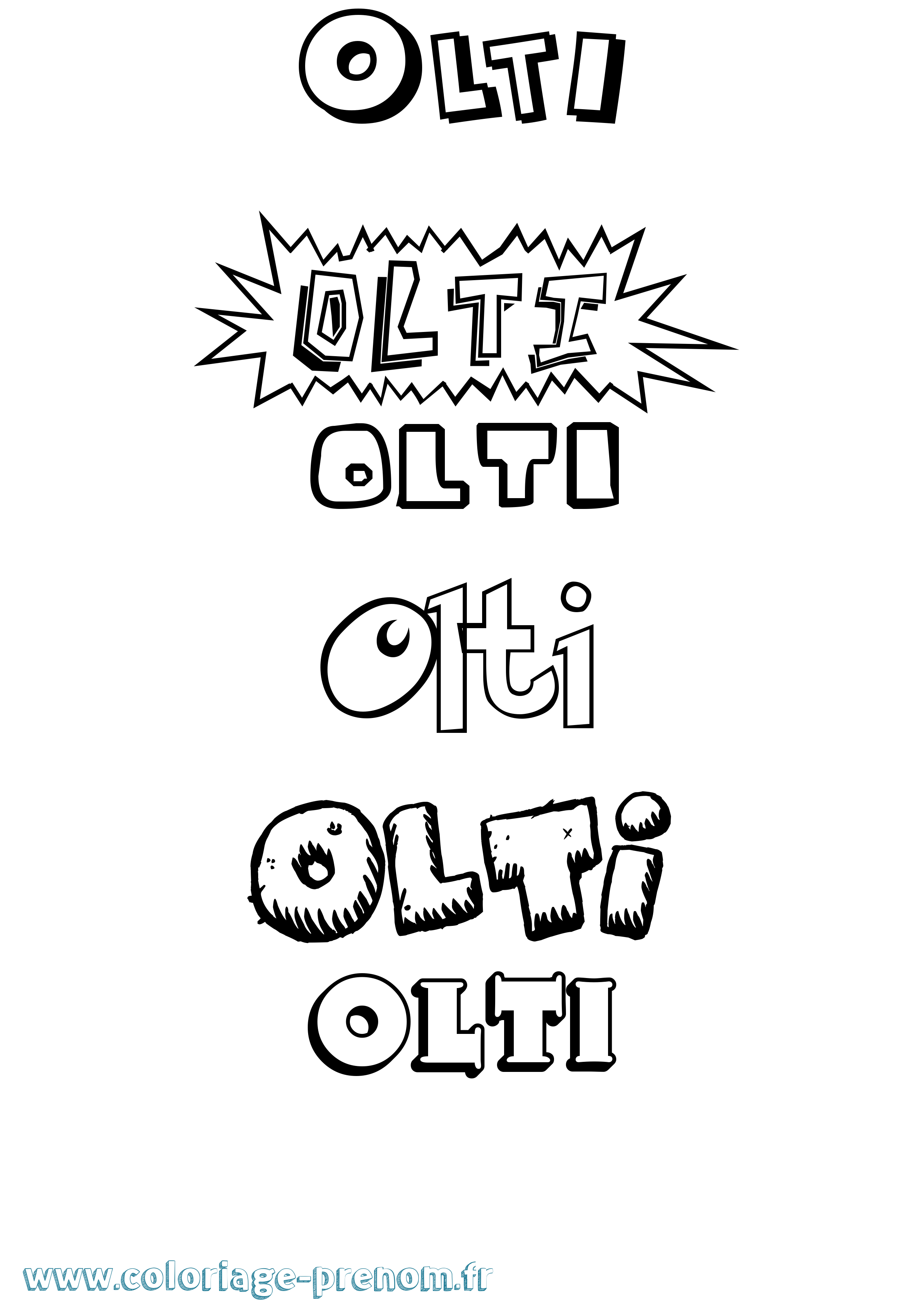 Coloriage Olti Dessin Animé Coloriage prénom Olti Dessin Animé
