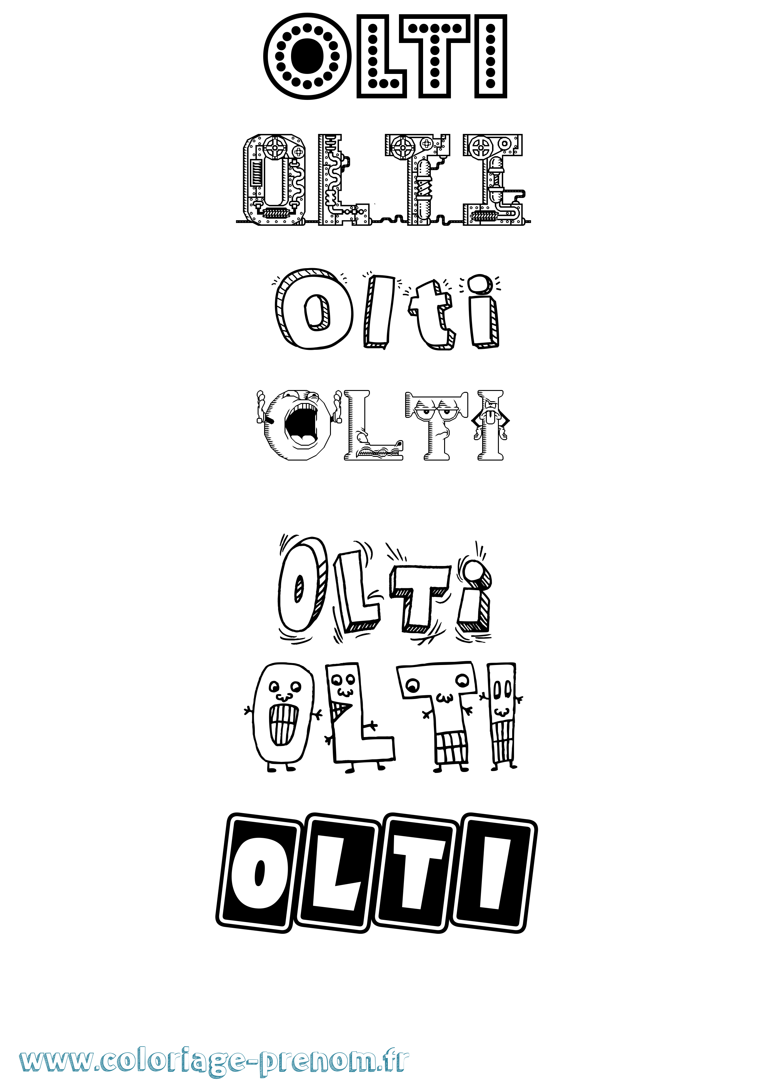 Coloriage Olti Fun Coloriage prénom Olti Fun