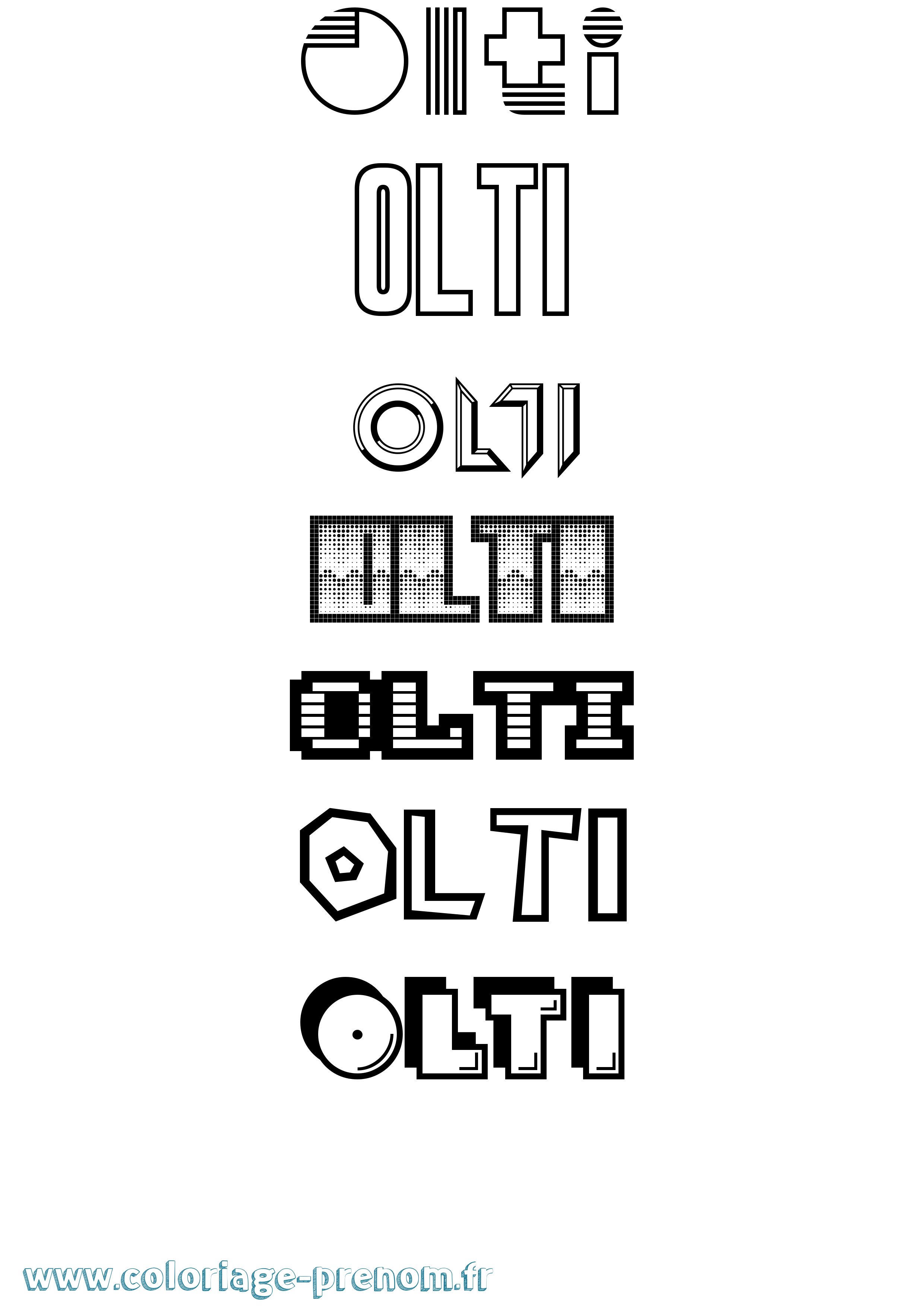 Coloriage Olti Jeux Vidéos Coloriage prénom Olti Jeux Vidéos