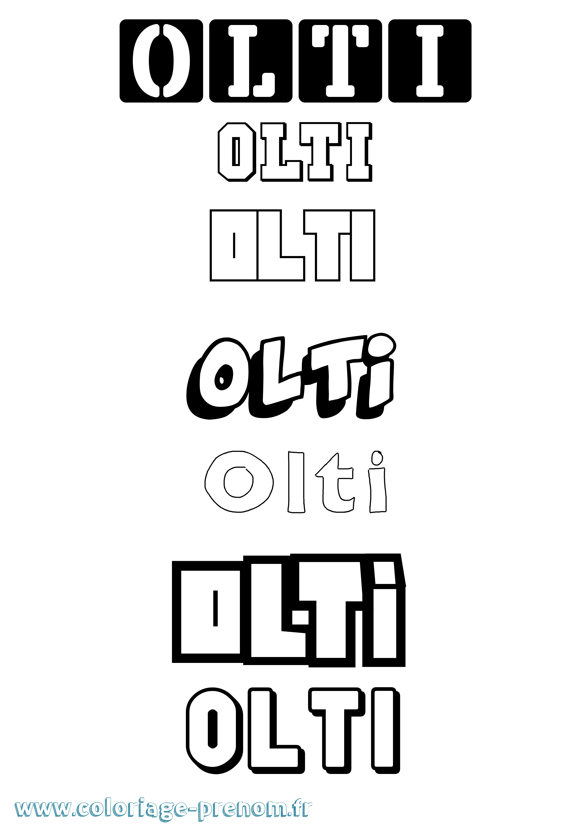 Coloriage Olti Simple Coloriage prénom Olti Simple