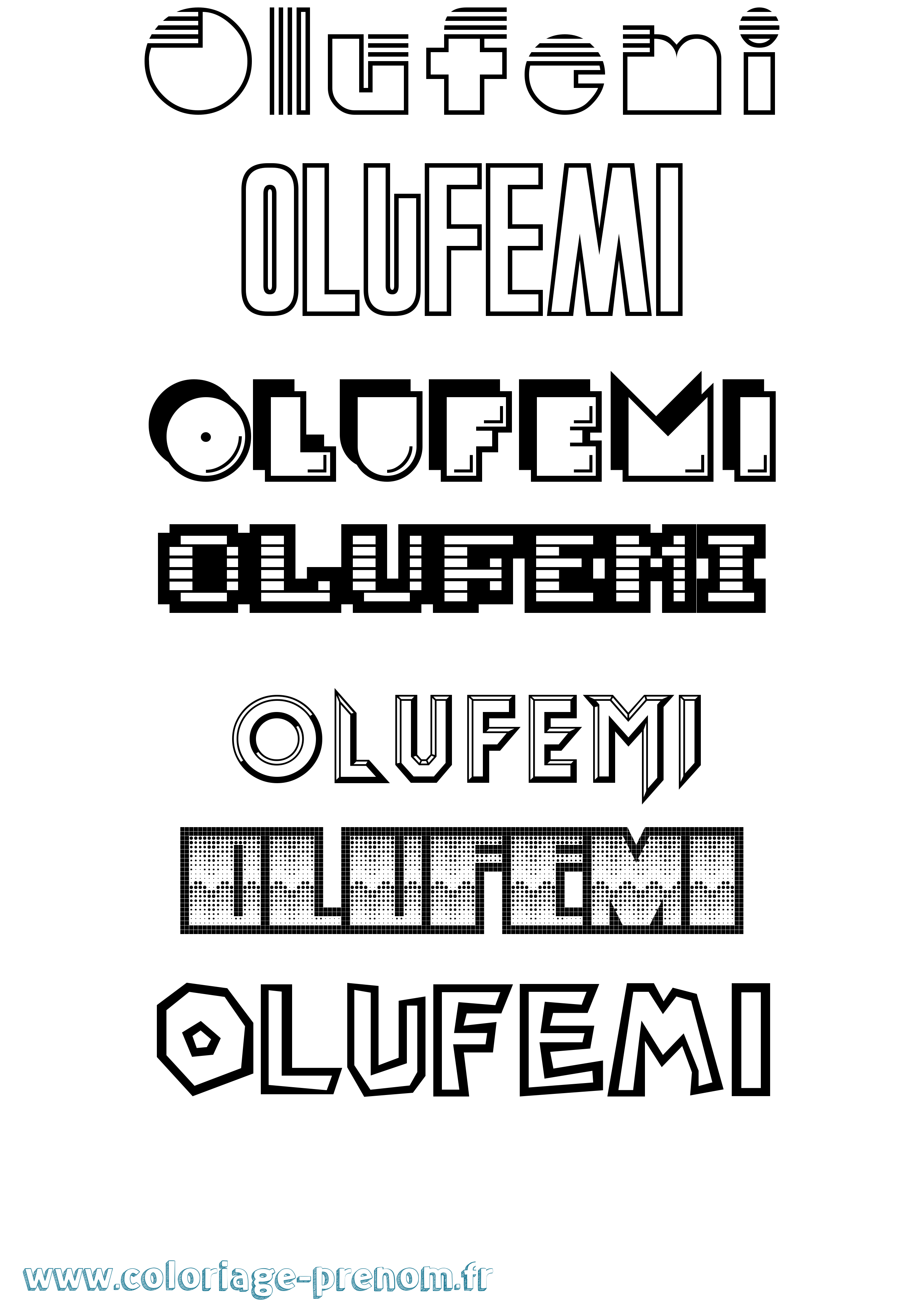 Coloriage Olufemi Jeux Vidéos Coloriage prénom Olufemi Jeux Vidéos