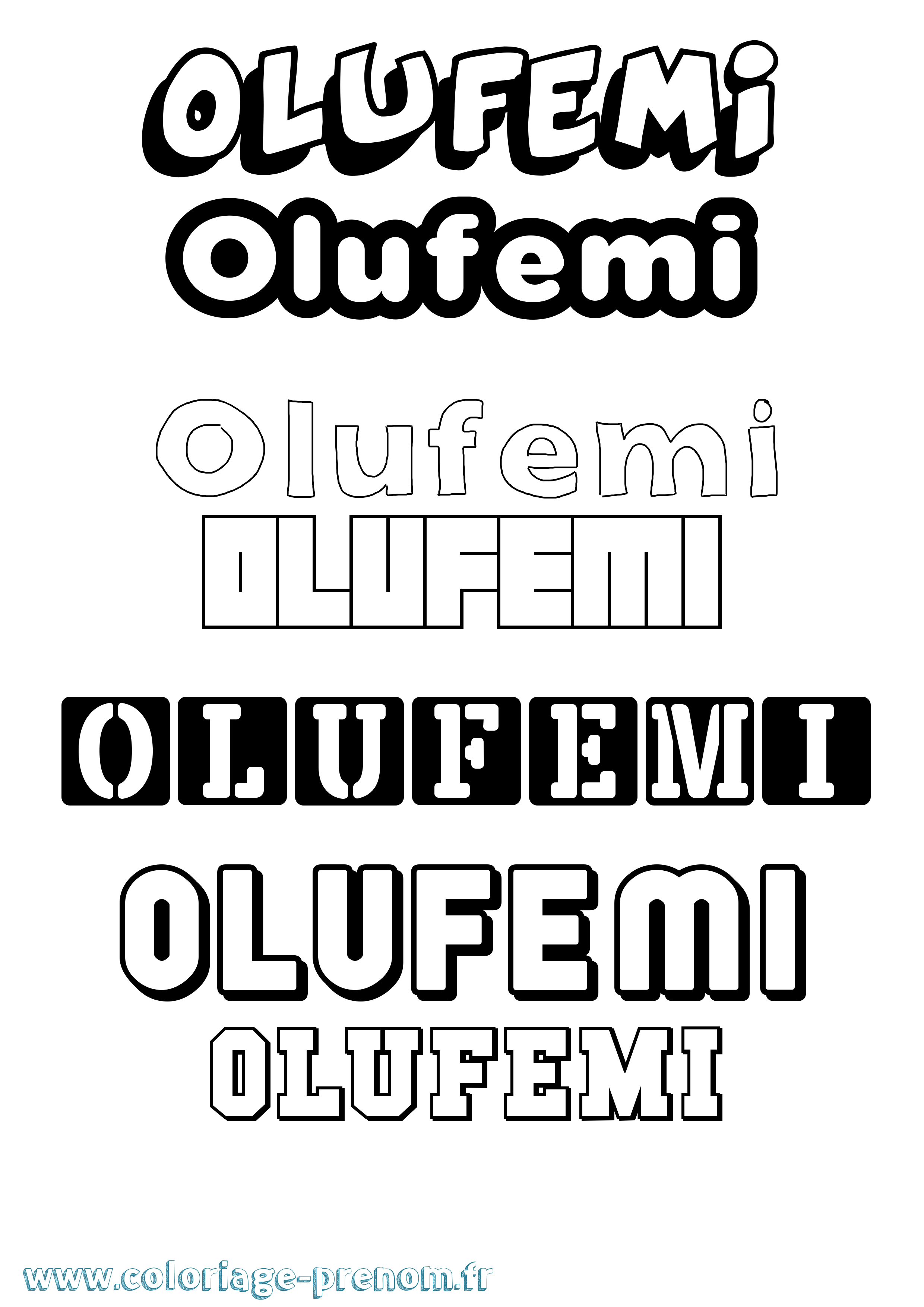 Coloriage Olufemi Simple Coloriage prénom Olufemi Simple
