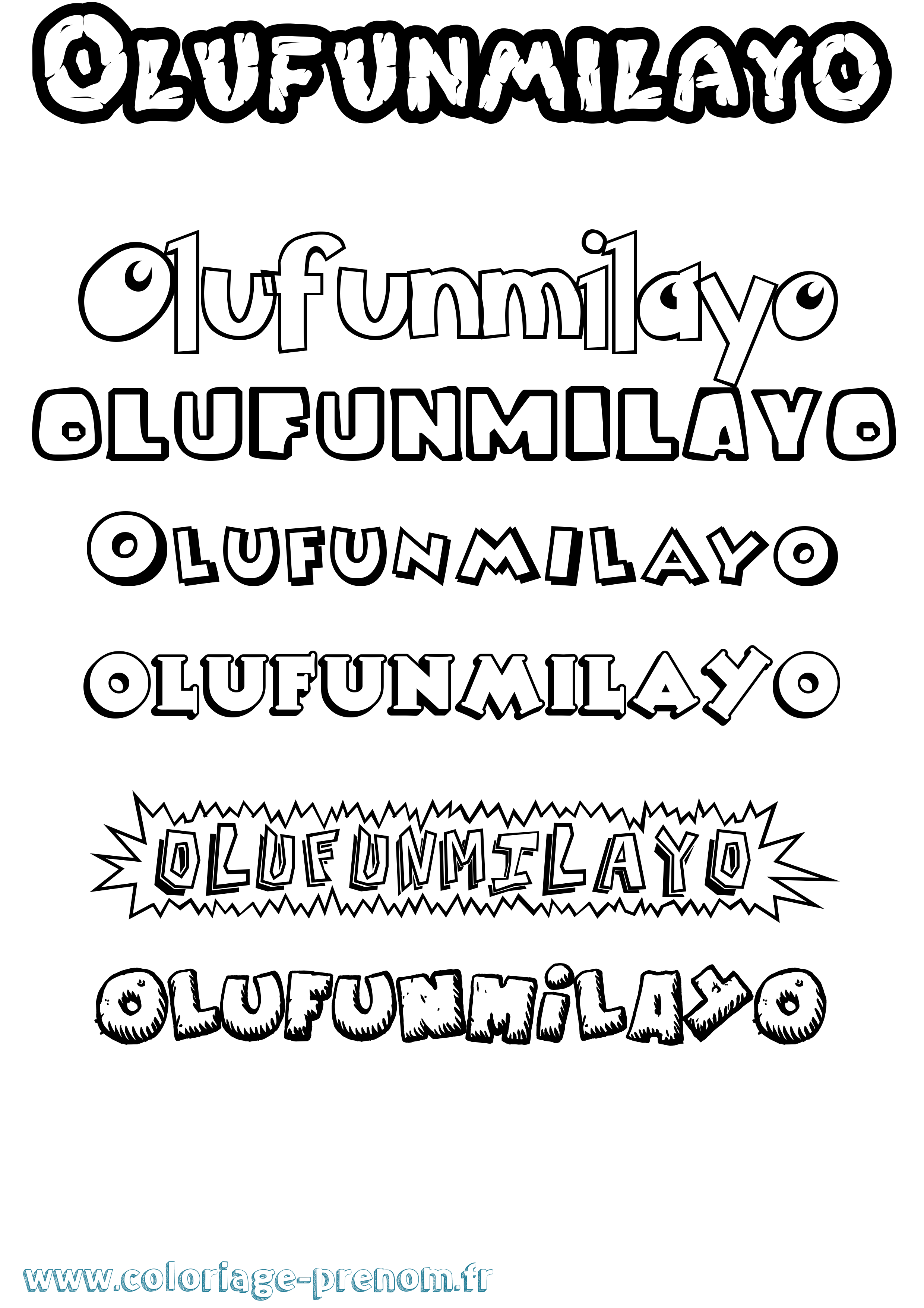 Coloriage Olufunmilayo Dessin Animé Coloriage prénom Olufunmilayo Dessin Animé