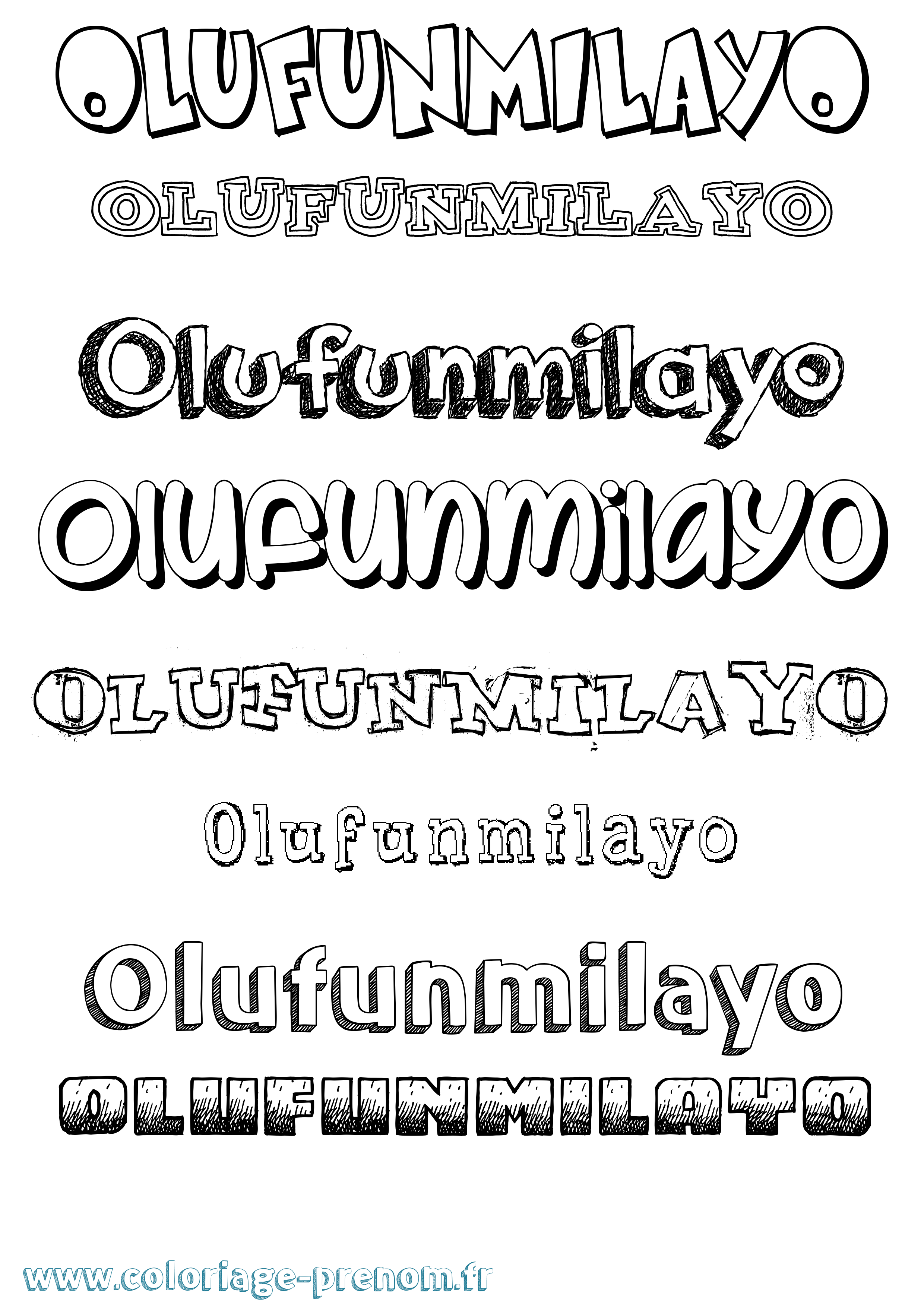 Coloriage Olufunmilayo Dessiné Coloriage prénom Olufunmilayo Dessiné