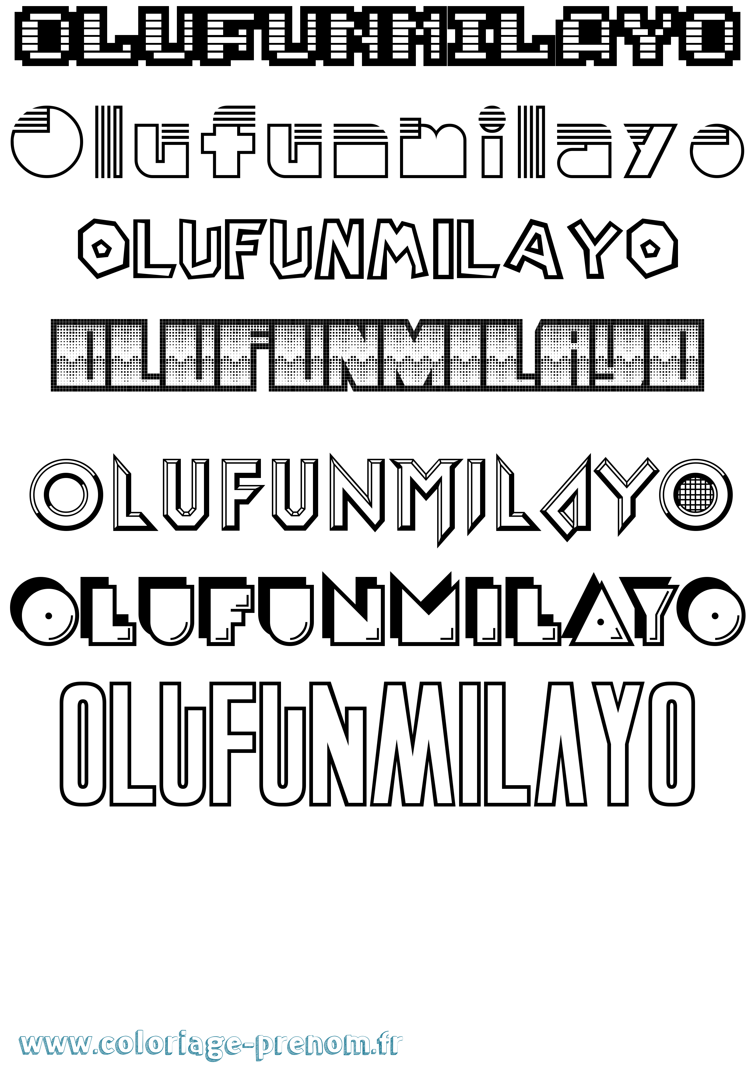 Coloriage Olufunmilayo Jeux Vidéos Coloriage prénom Olufunmilayo Jeux Vidéos