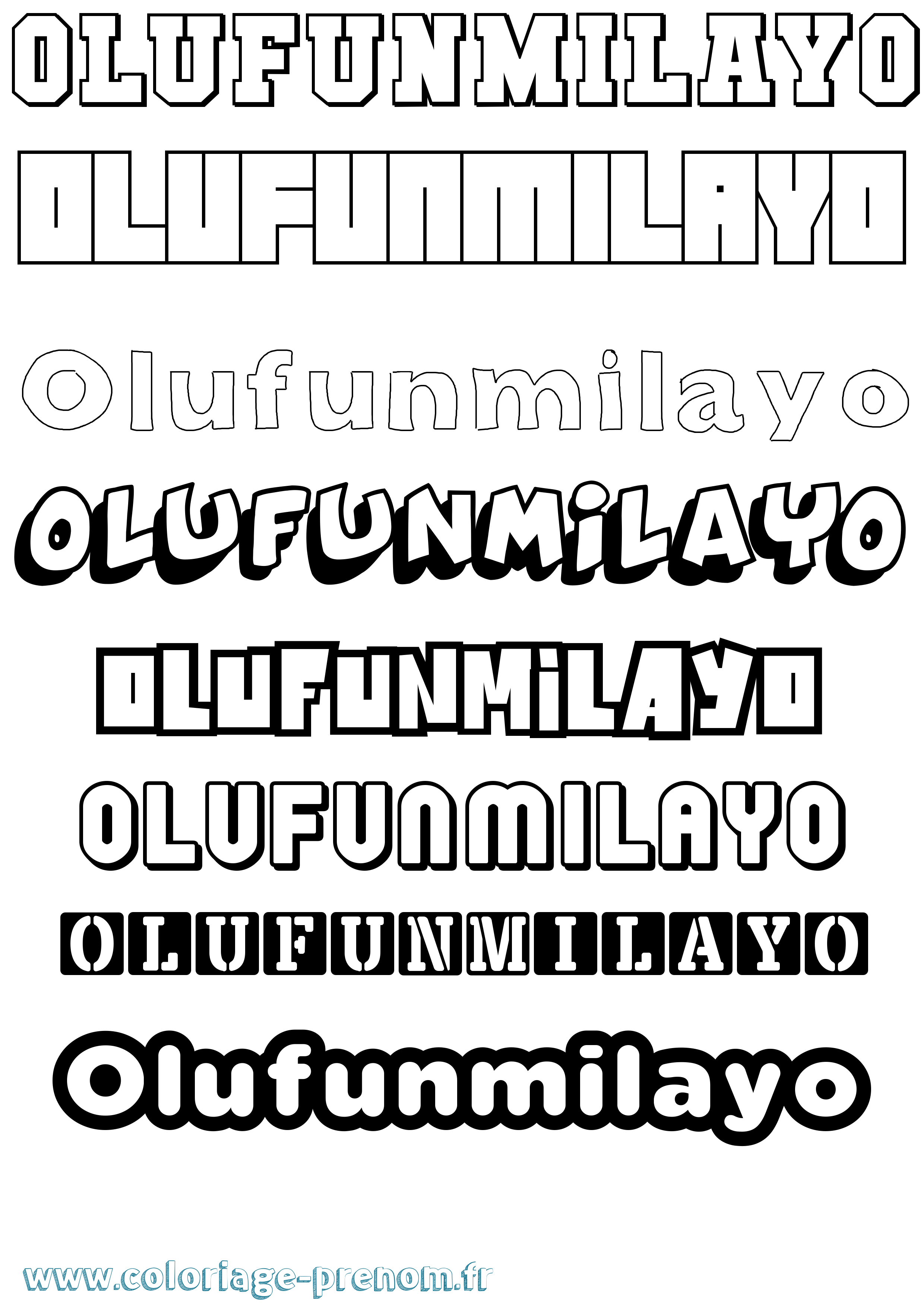 Coloriage Olufunmilayo Simple Coloriage prénom Olufunmilayo Simple