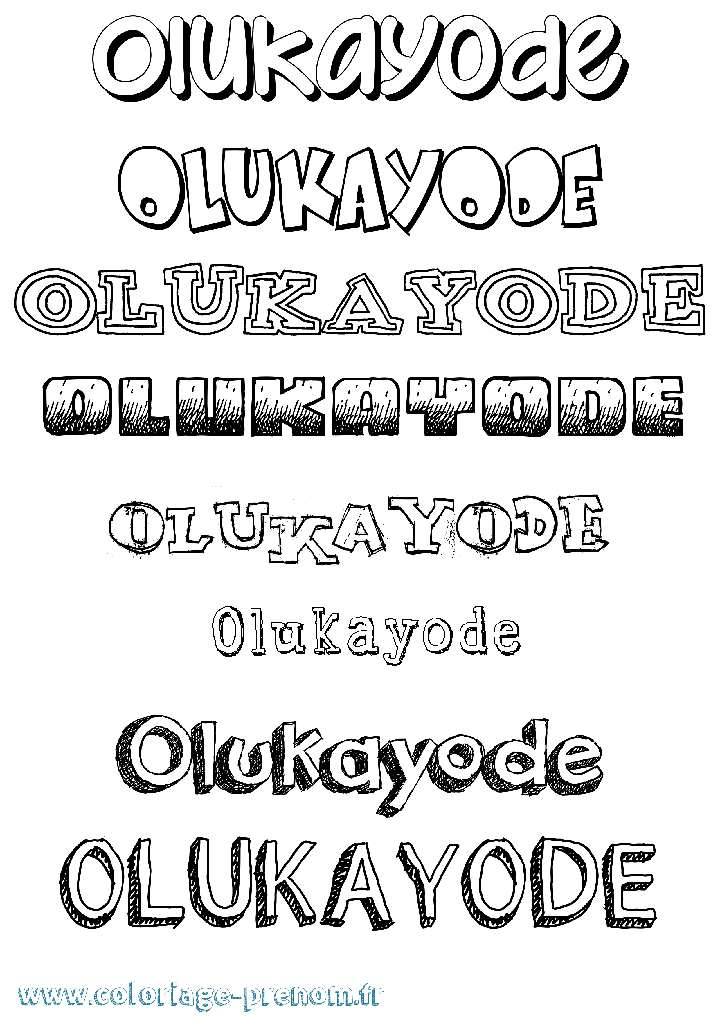 Coloriage Olukayode Dessiné Coloriage prénom Olukayode Dessiné