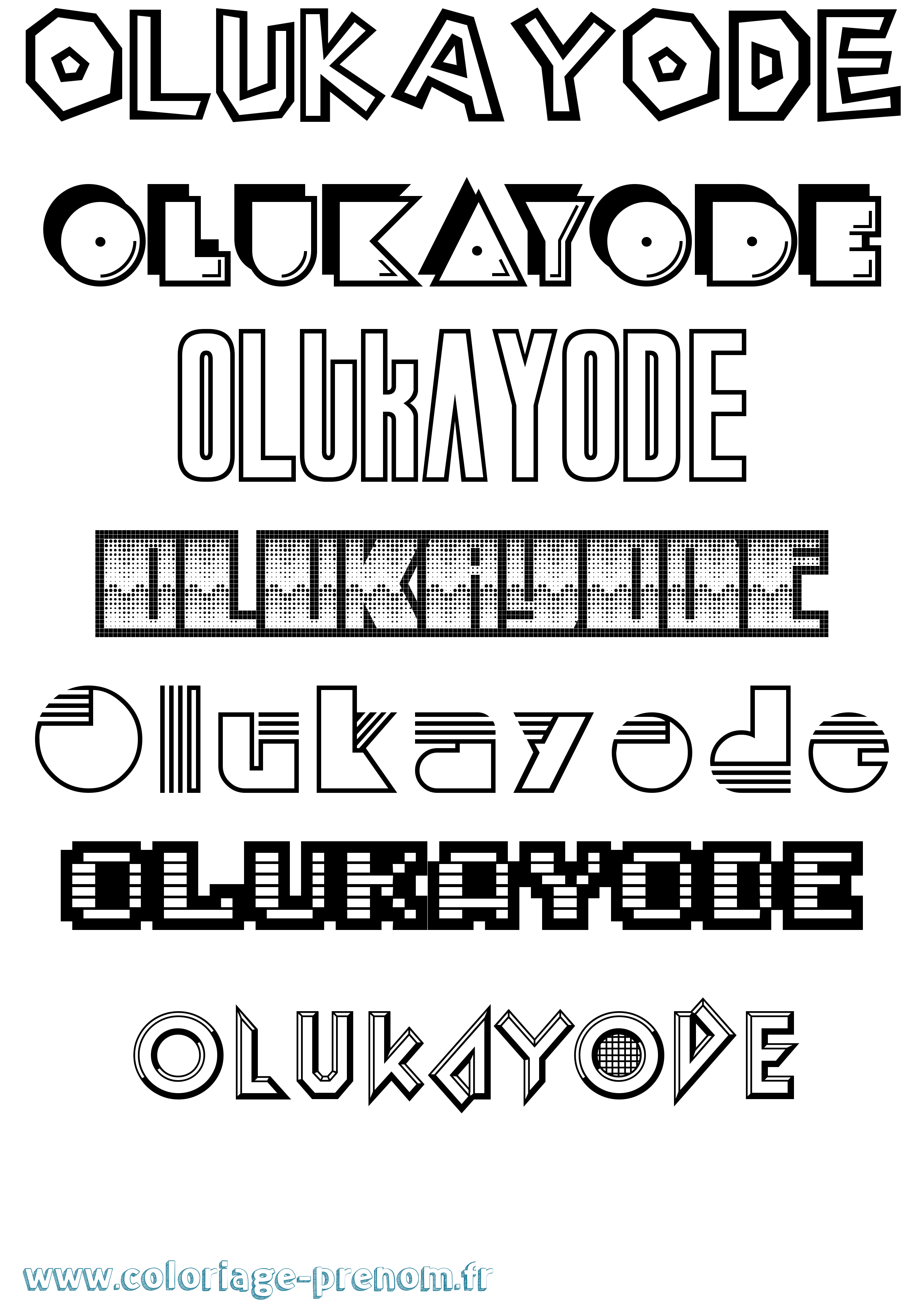 Coloriage Olukayode Jeux Vidéos Coloriage prénom Olukayode Jeux Vidéos