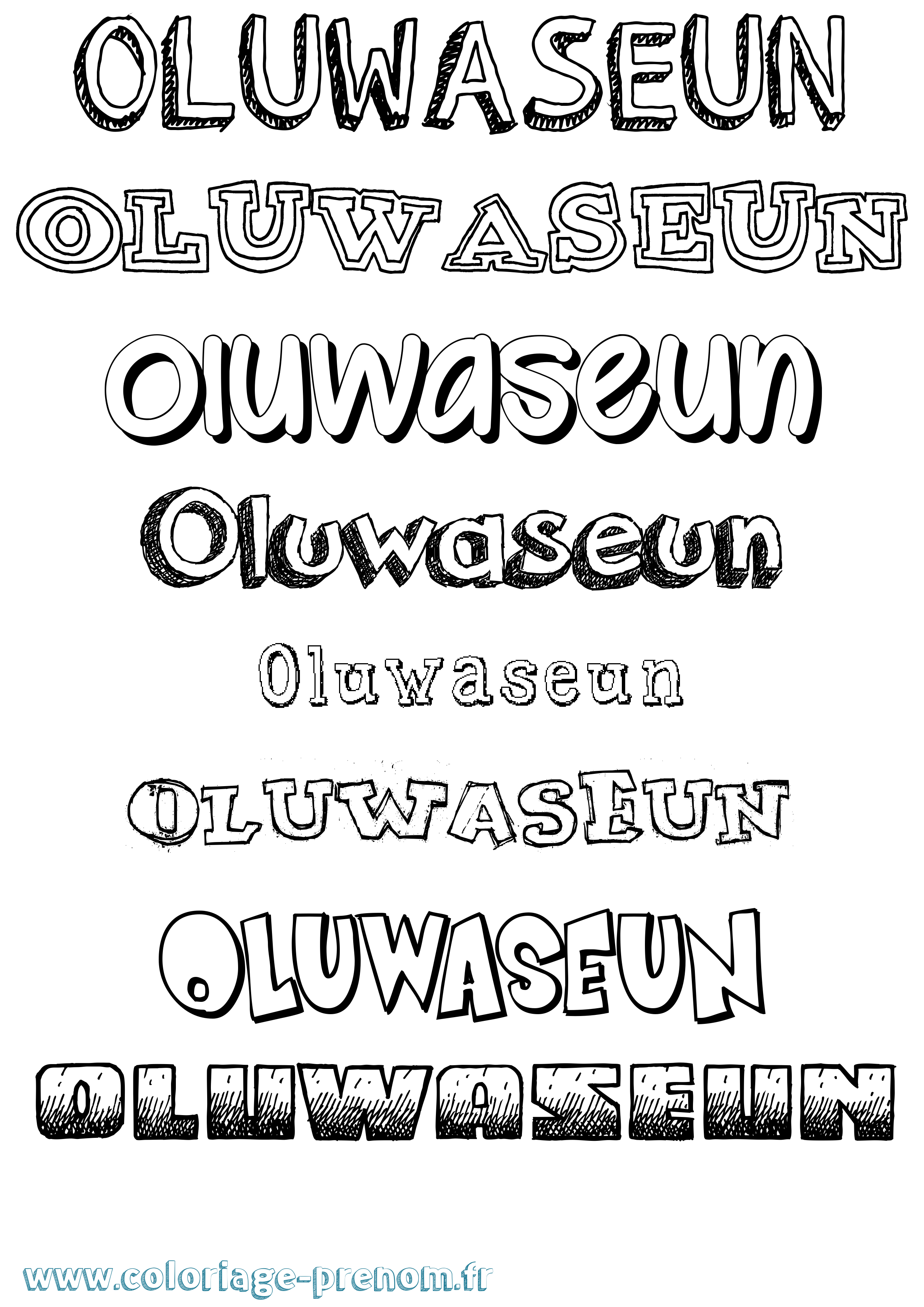 Coloriage Oluwaseun Dessiné Coloriage prénom Oluwaseun Dessiné
