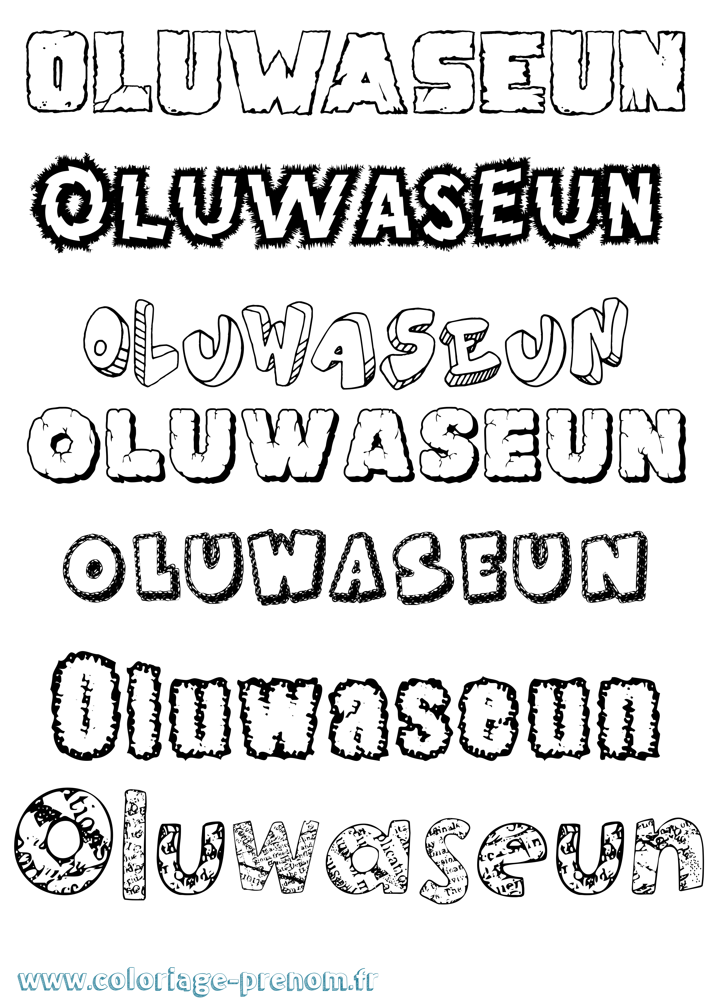Coloriage Oluwaseun Destructuré Coloriage prénom Oluwaseun Destructuré