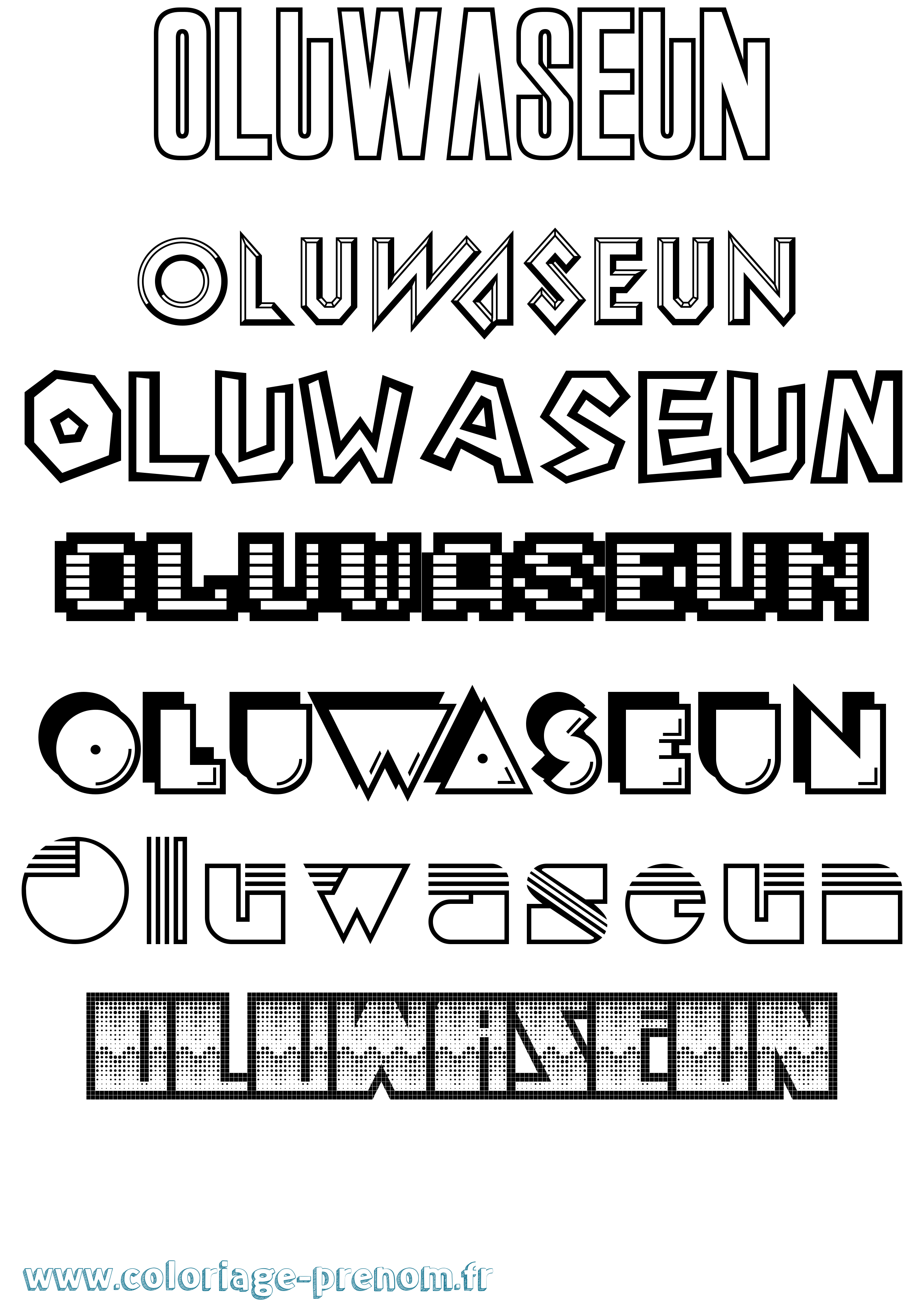Coloriage Oluwaseun Jeux Vidéos Coloriage prénom Oluwaseun Jeux Vidéos
