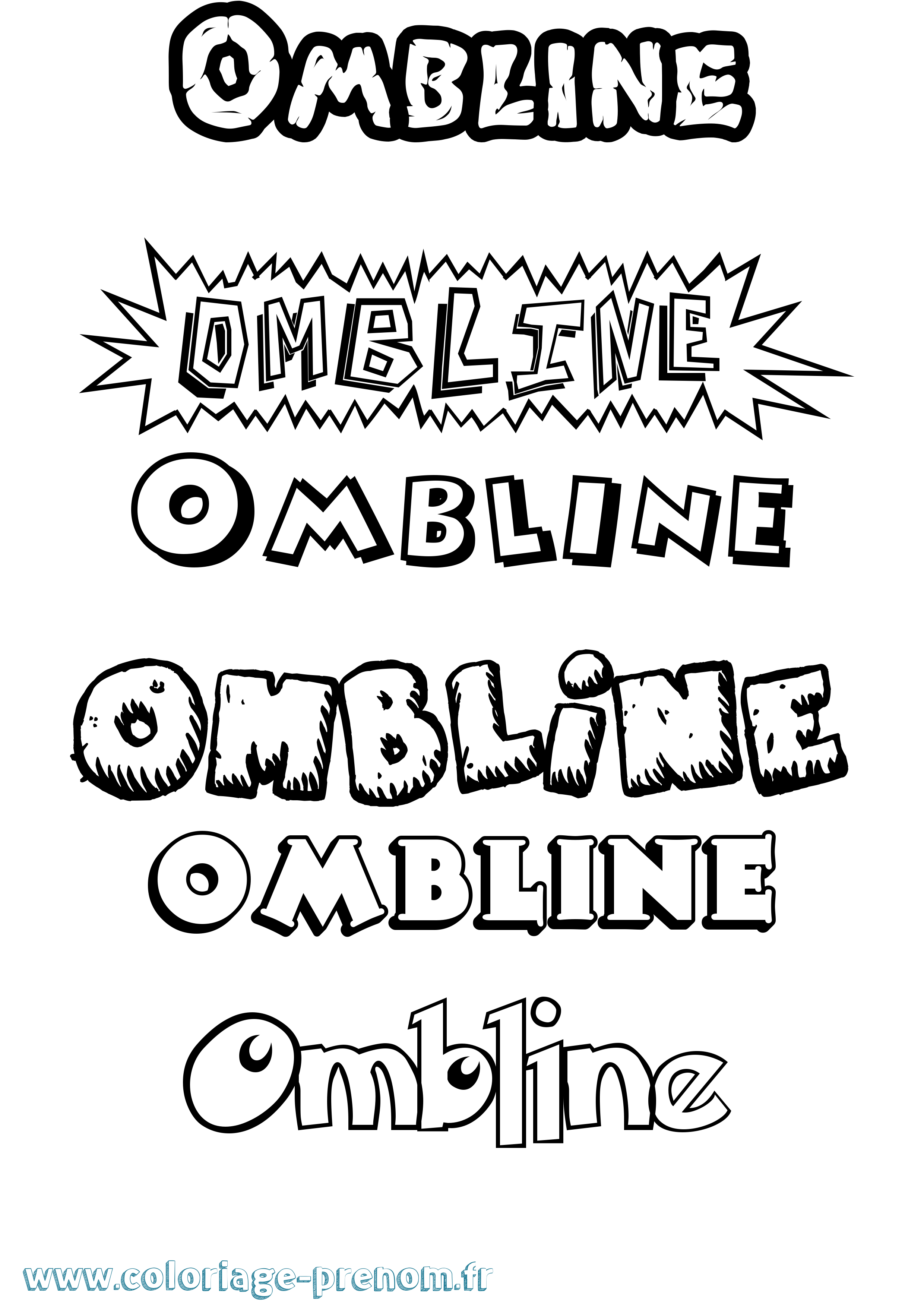 Coloriage Ombline Dessin Animé Coloriage prénom Ombline Dessin Animé