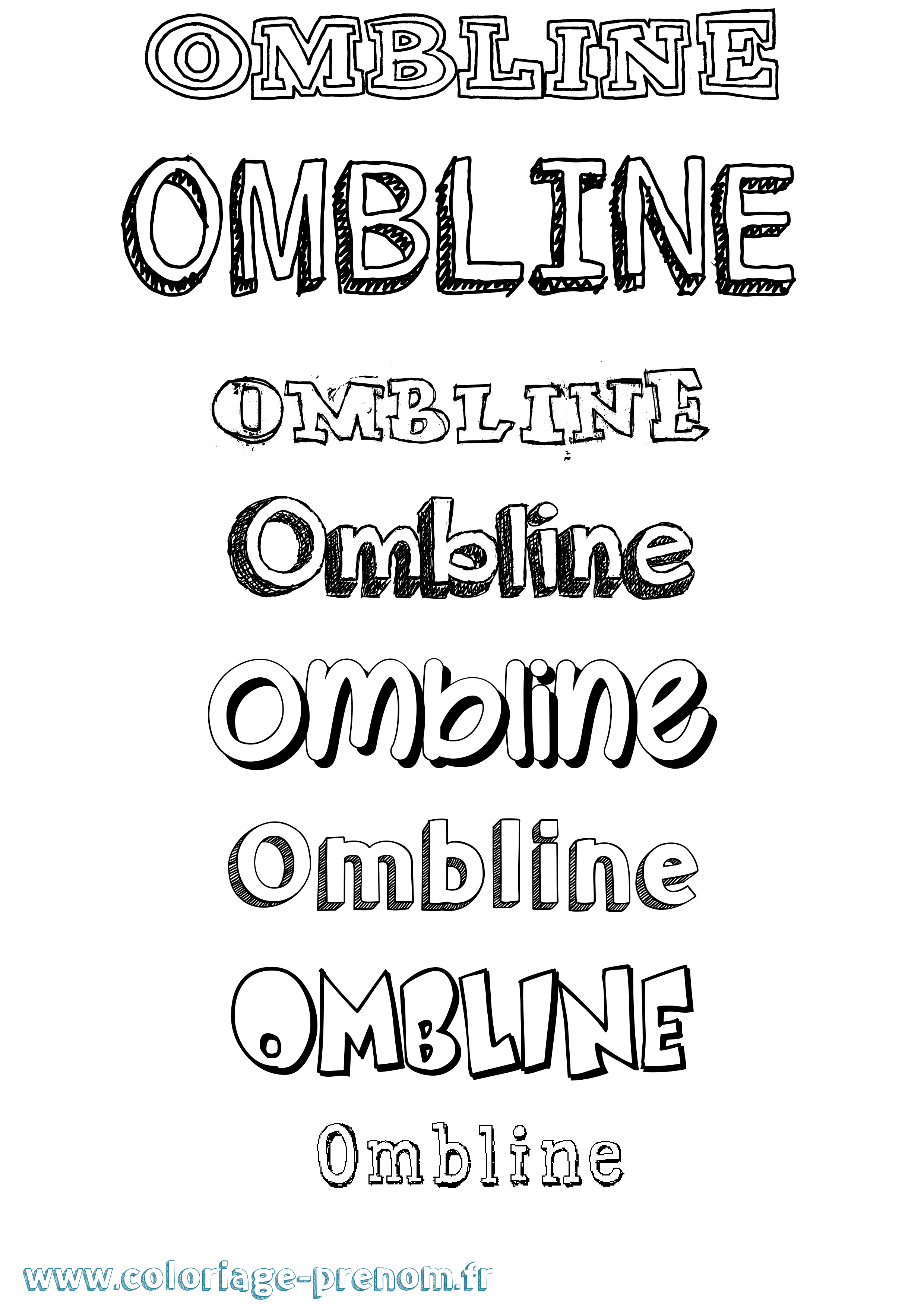 Coloriage Ombline Dessiné Coloriage prénom Ombline Dessiné
