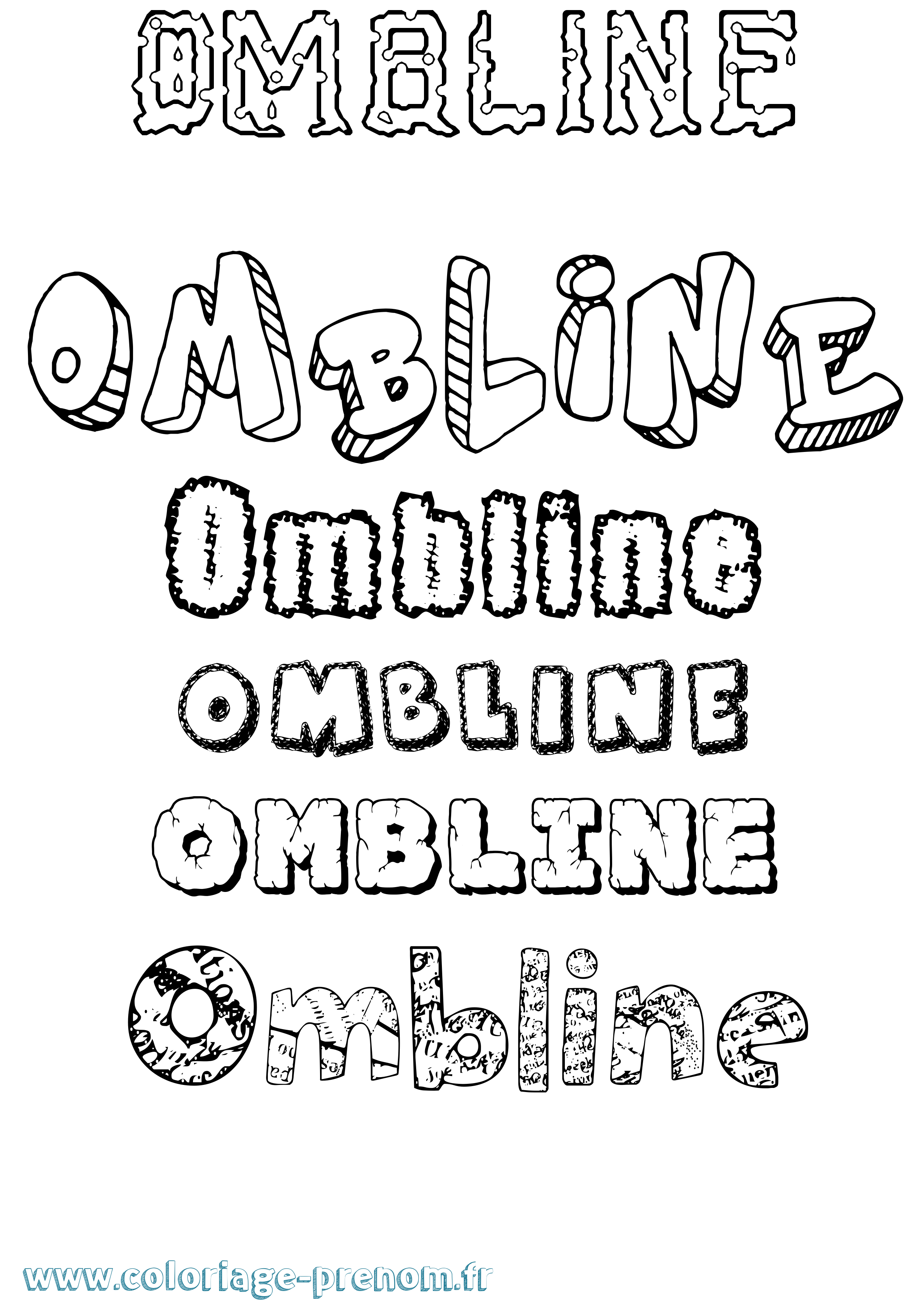 Coloriage Ombline Destructuré Coloriage prénom Ombline Destructuré