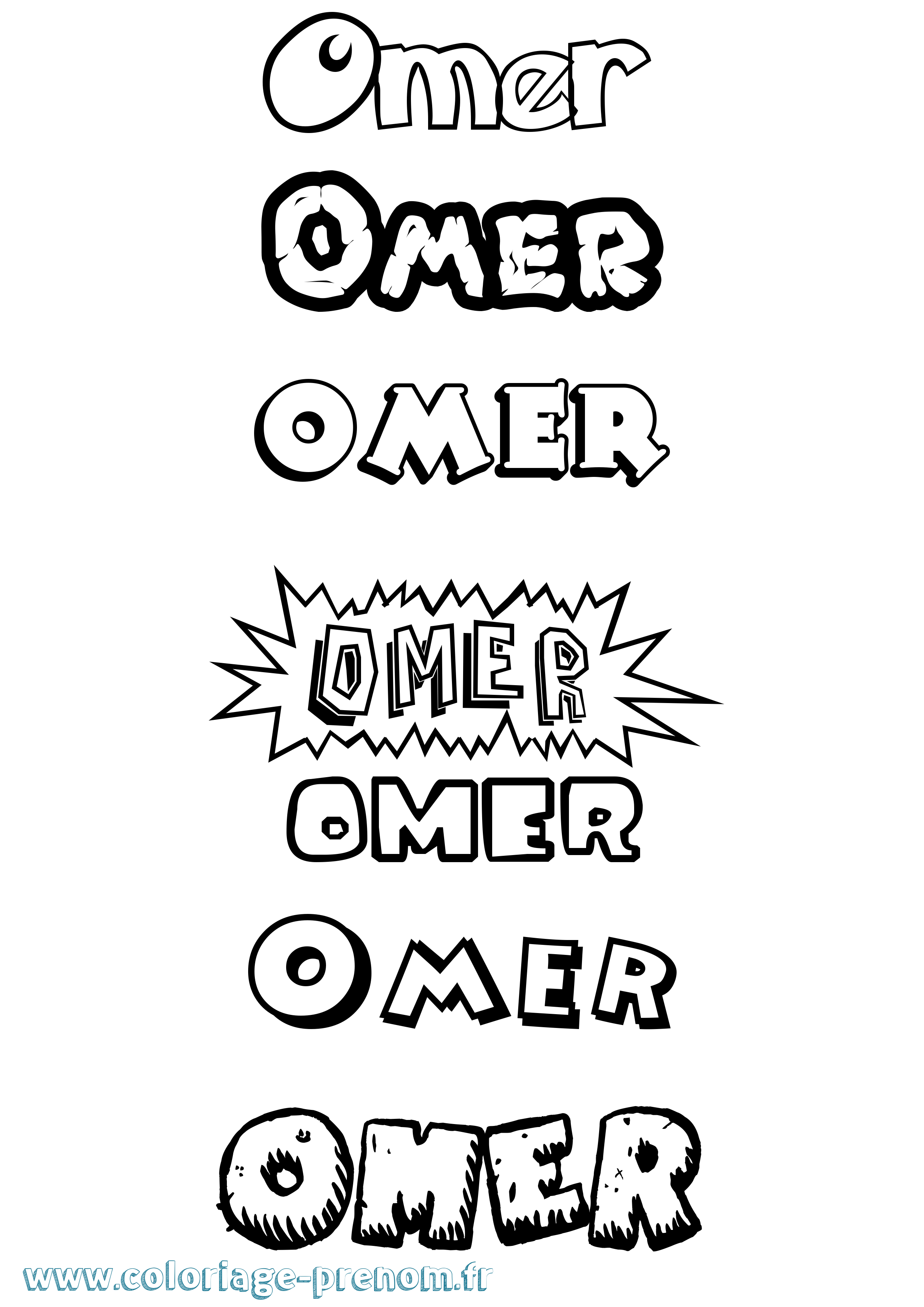 Coloriage Omer Dessin Animé Coloriage prénom Omer Dessin Animé
