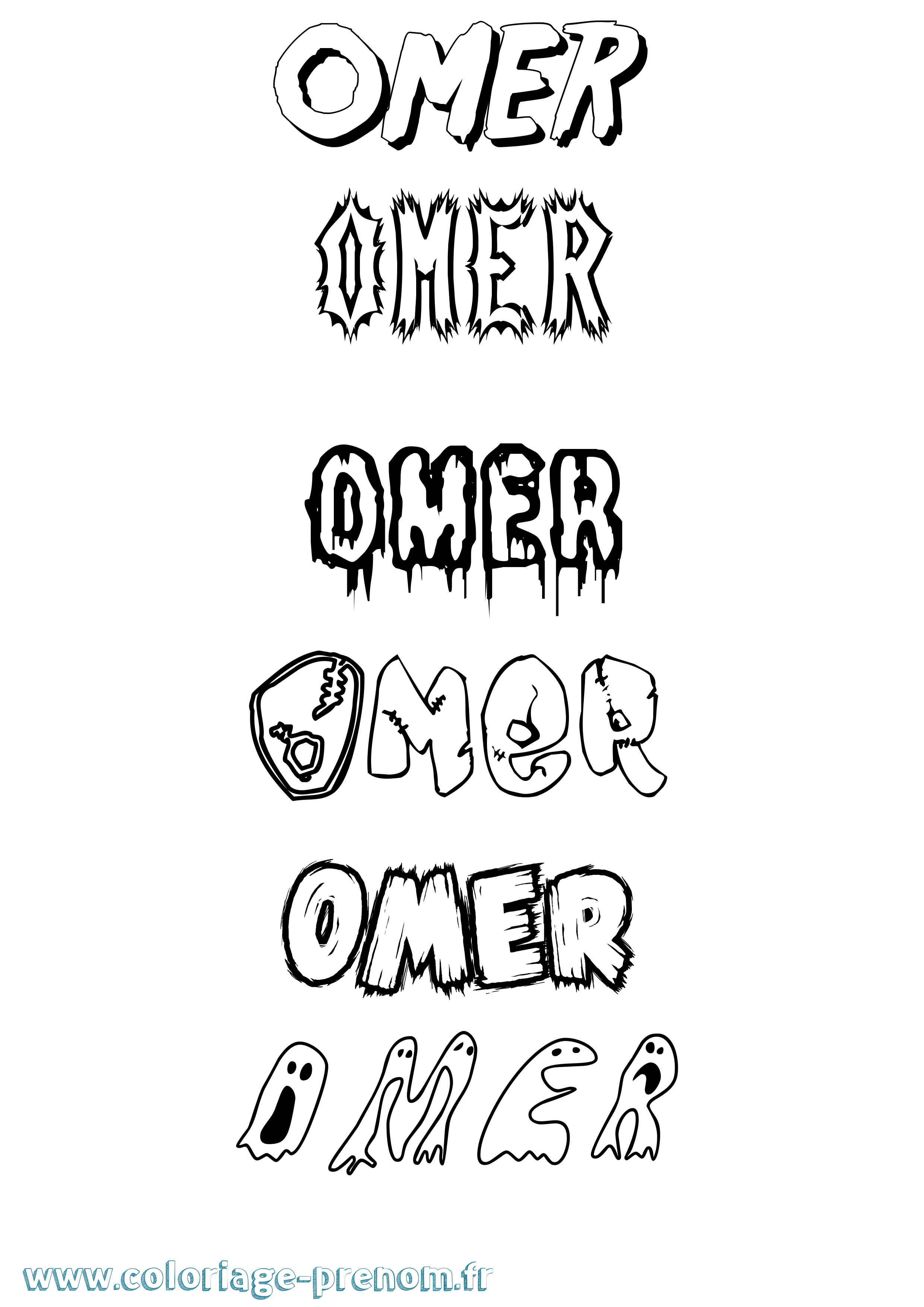 Coloriage Omer Frisson Coloriage prénom Omer Frisson