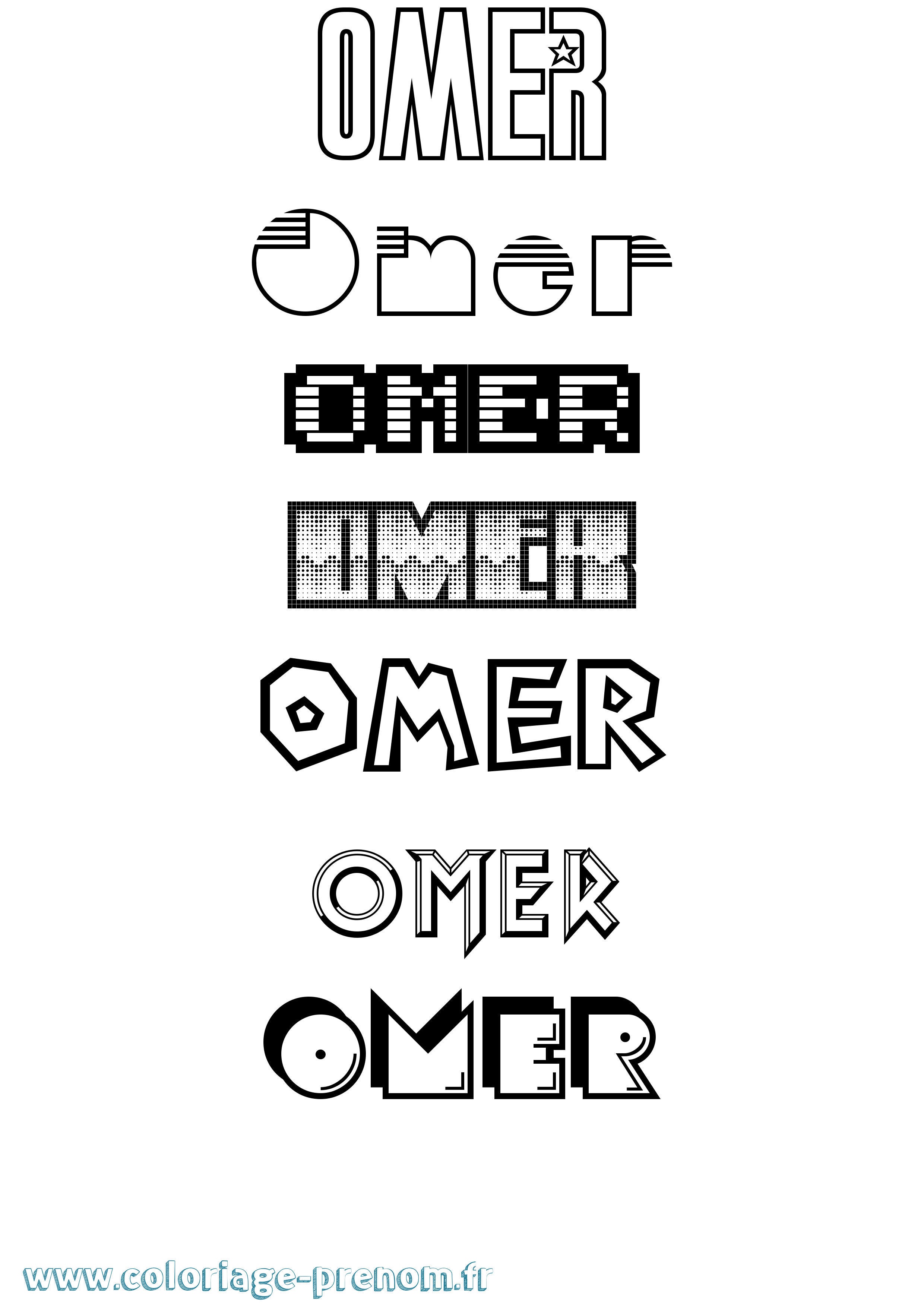 Coloriage Omer Jeux Vidéos Coloriage prénom Omer Jeux Vidéos