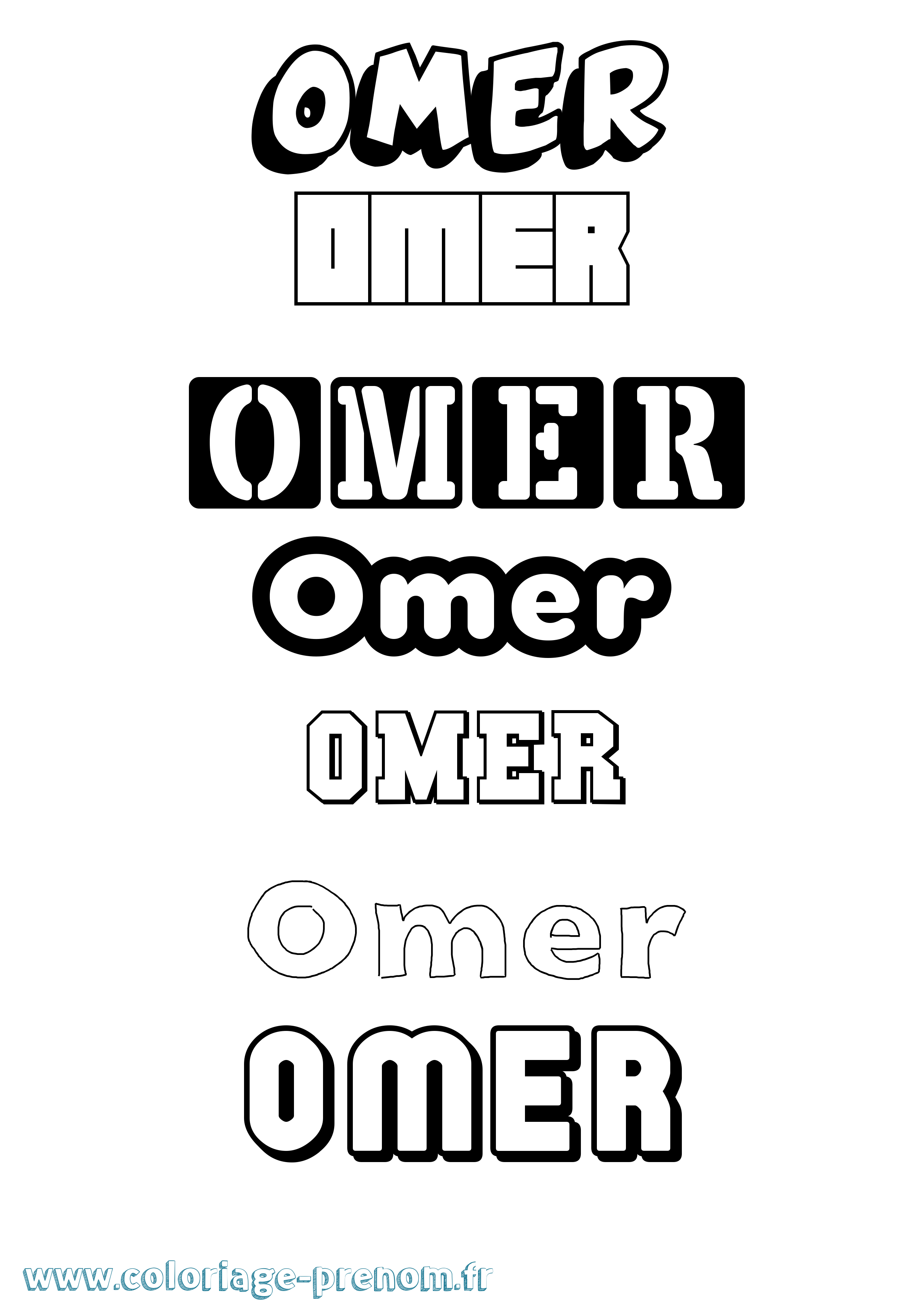 Coloriage Omer Simple Coloriage prénom Omer Simple
