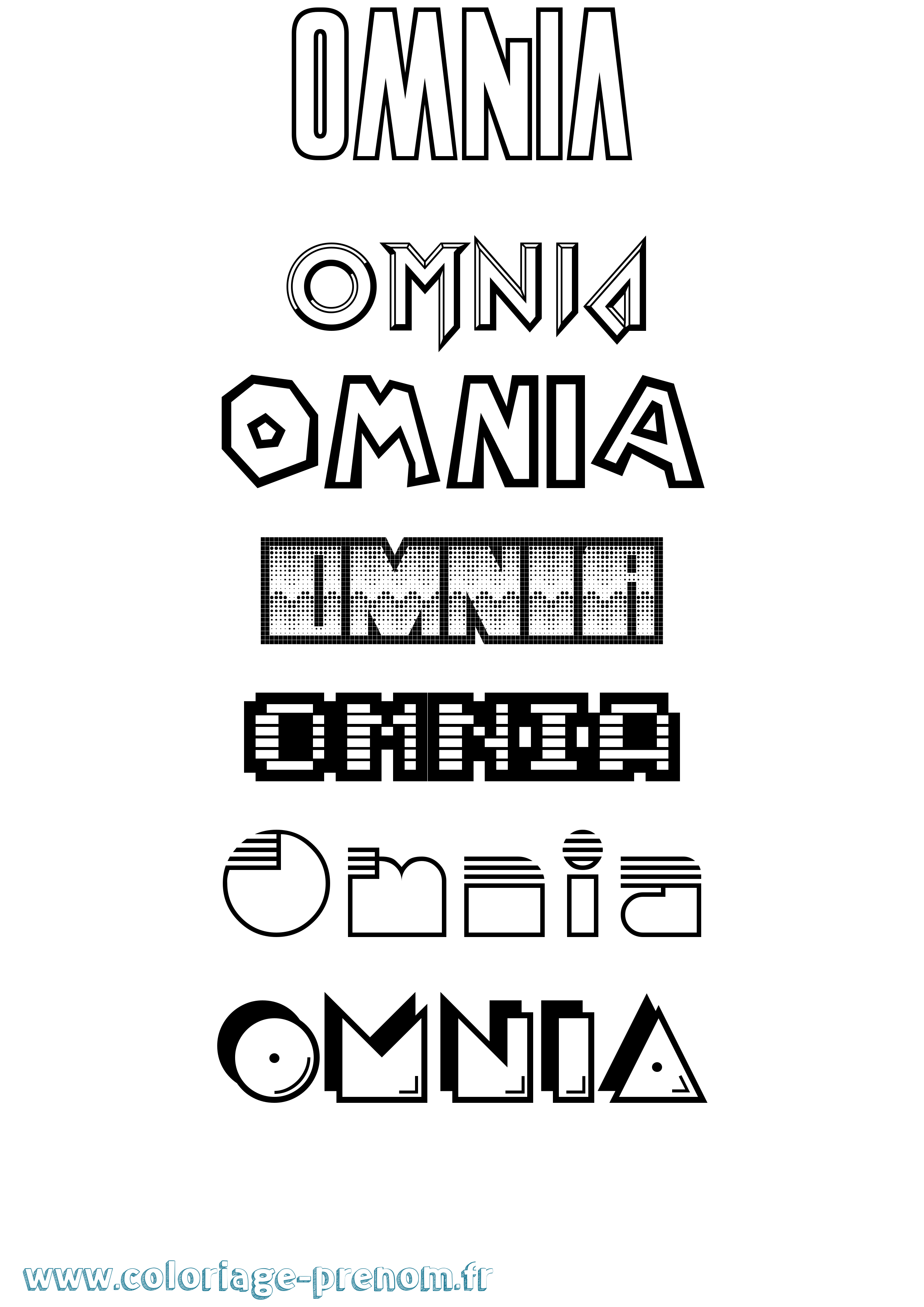 Coloriage Omnia Jeux Vidéos Coloriage prénom Omnia Jeux Vidéos