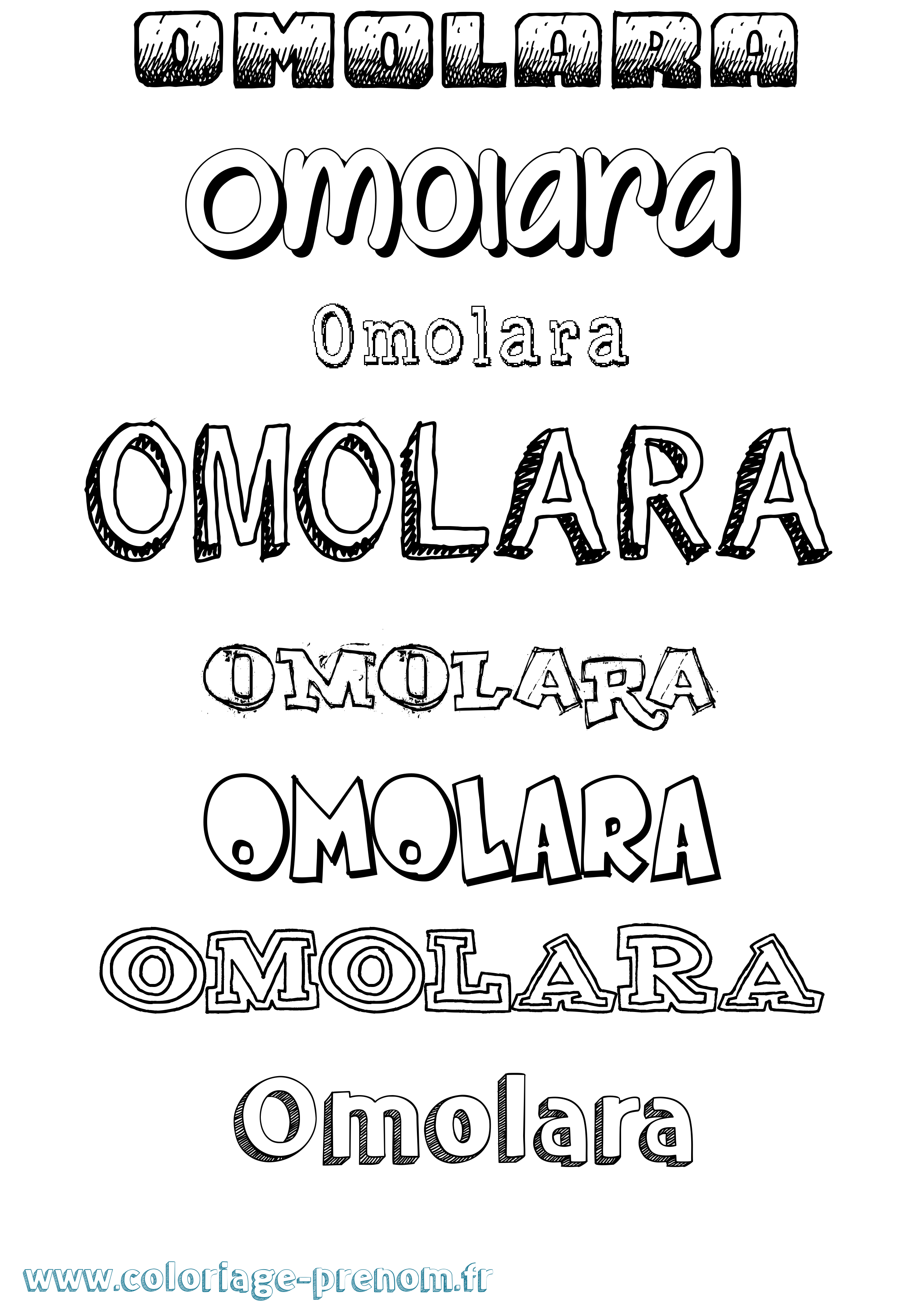 Coloriage Omolara Dessiné Coloriage prénom Omolara Dessiné