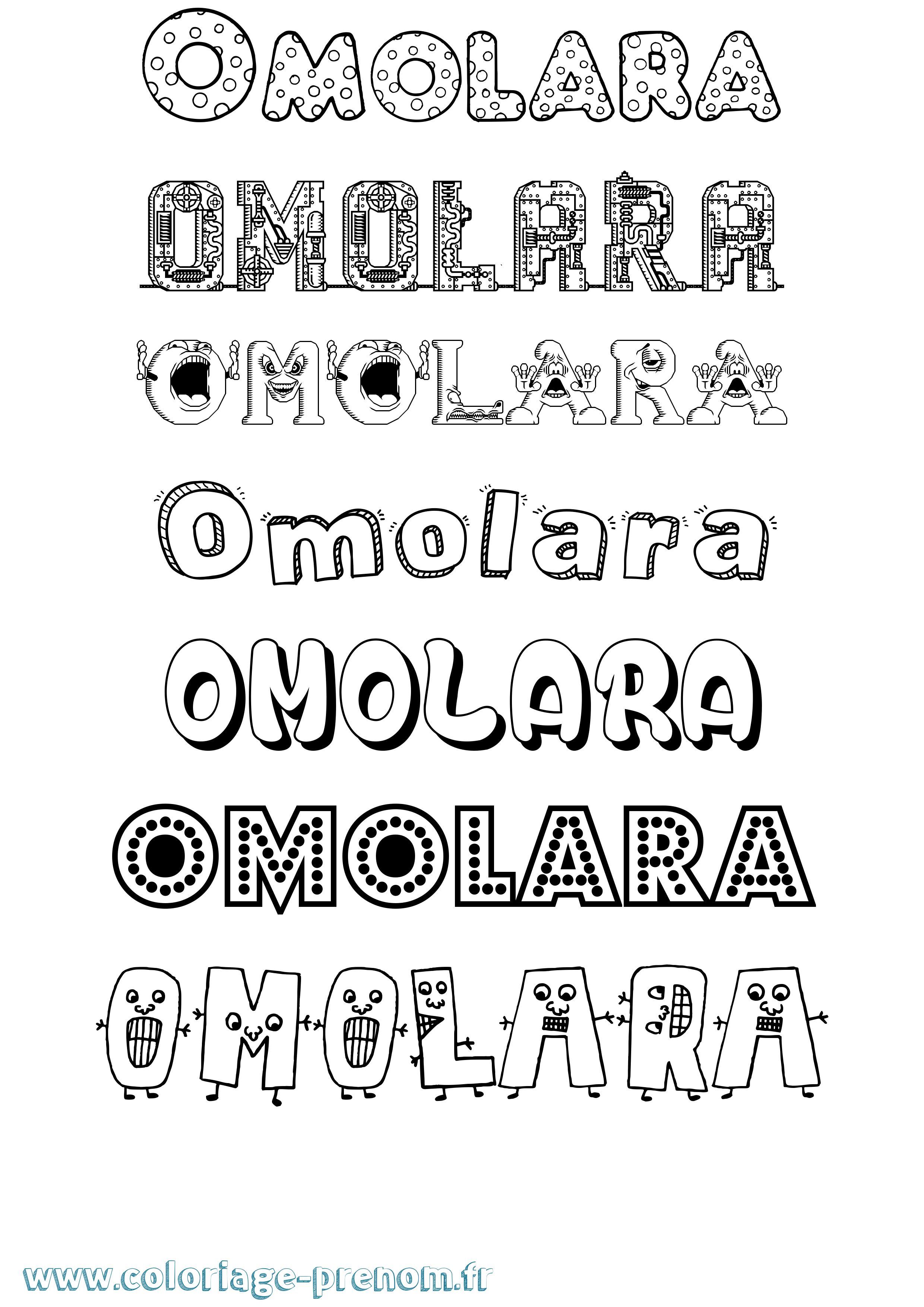 Coloriage Omolara Fun Coloriage prénom Omolara Fun
